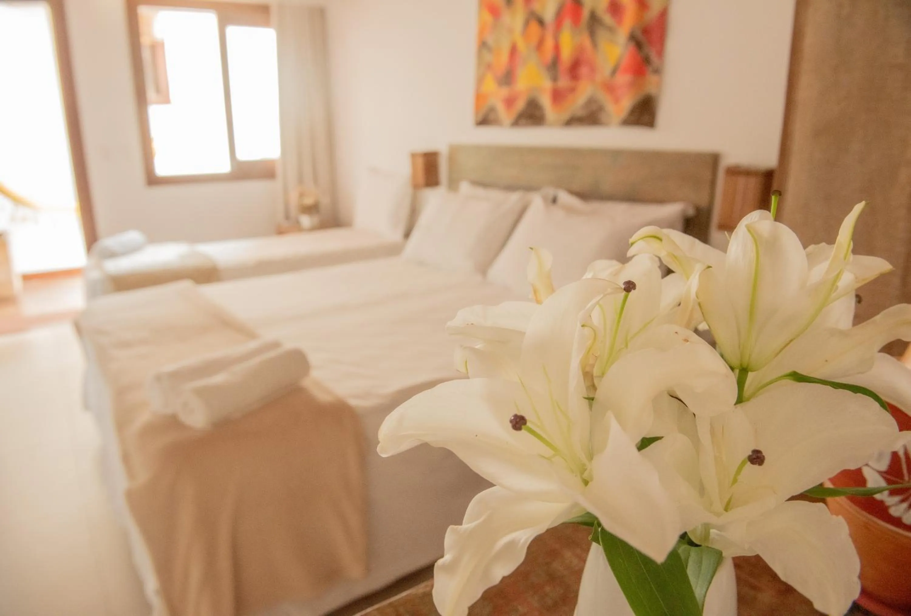 Bed in Pousada João Sol