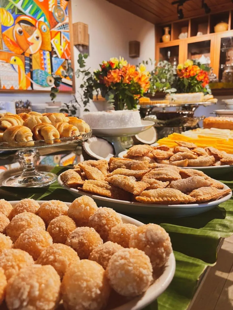 Buffet breakfast in Pousada João Sol