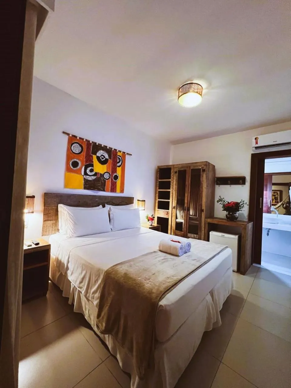 Bed in Pousada João Sol