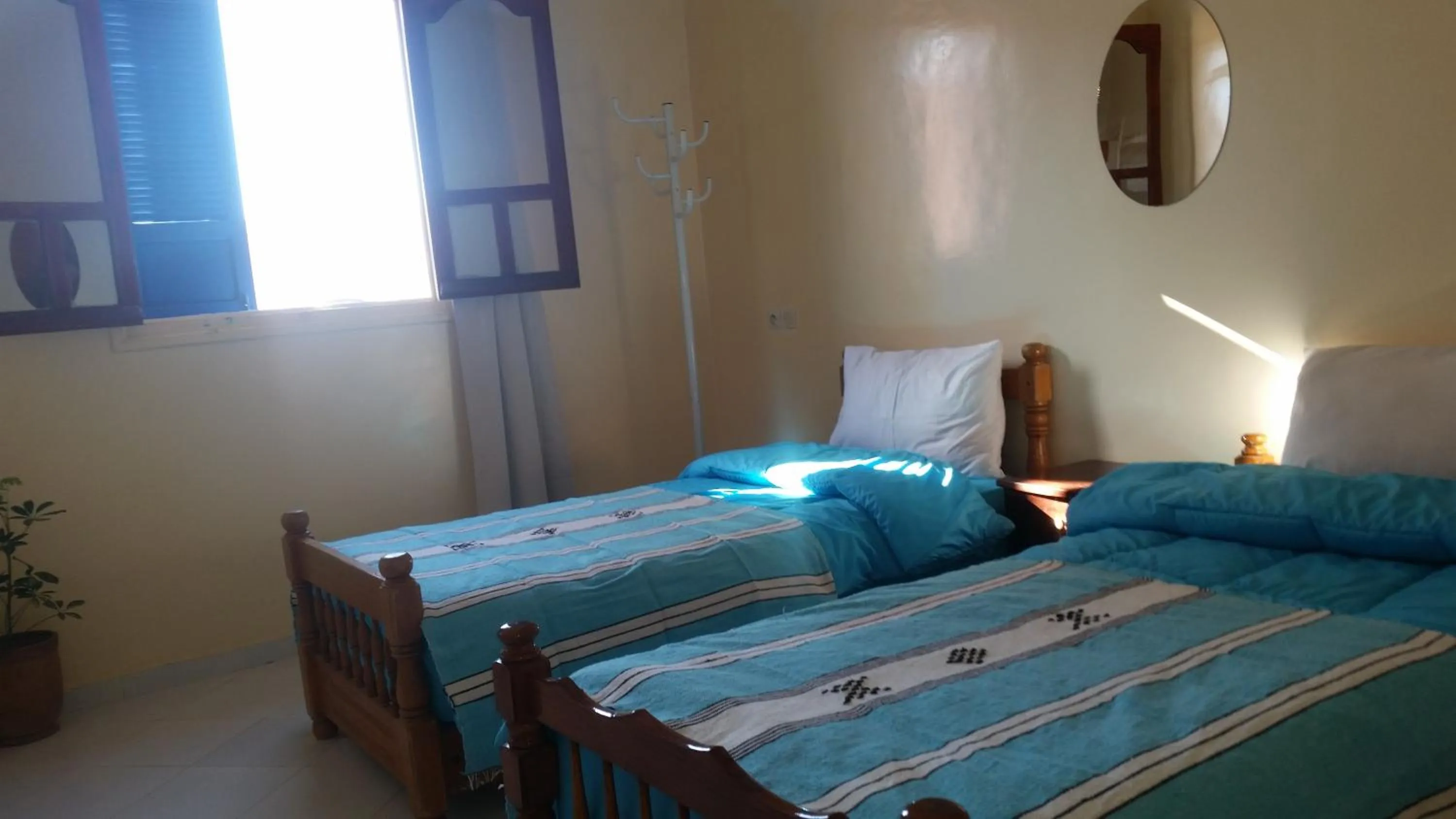 Bed in Blue Waves apartment
