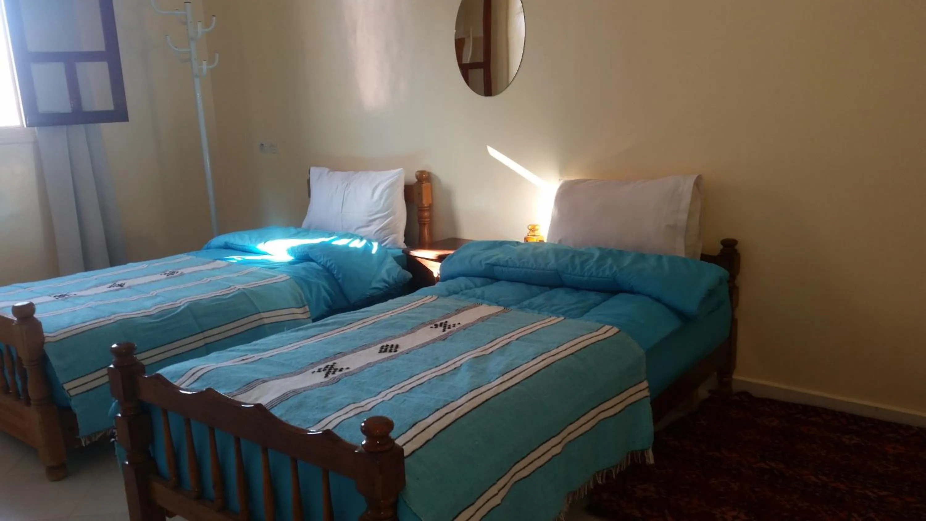 Bed in Blue Waves apartment