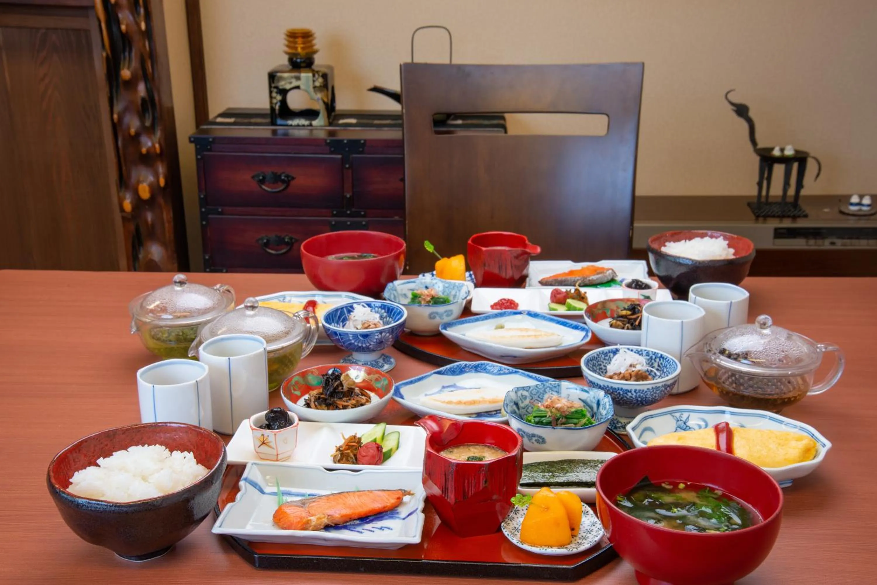 Asian breakfast in Azuma Ryokan