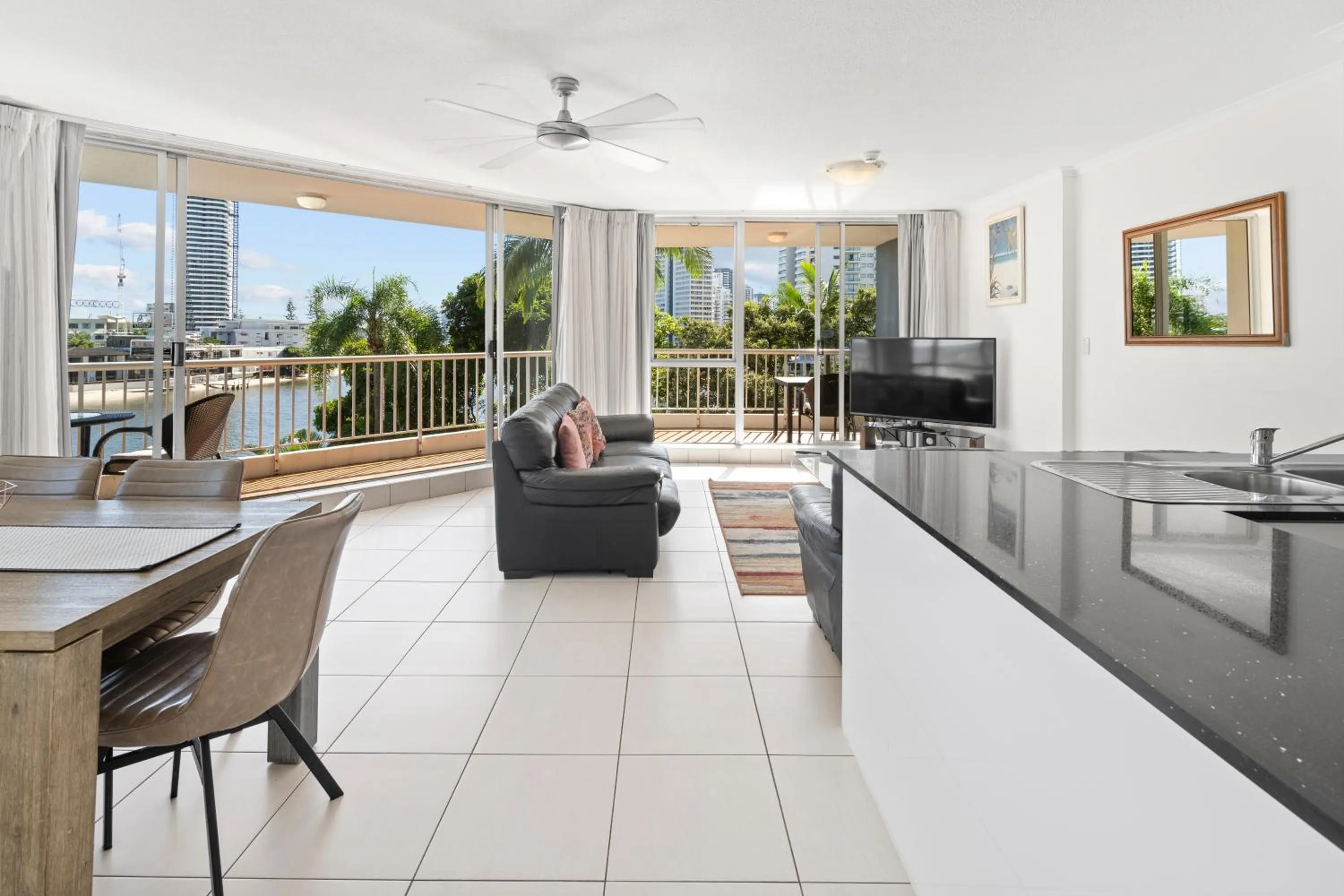 Living room in Moorings On Cavill Surfers Paradise