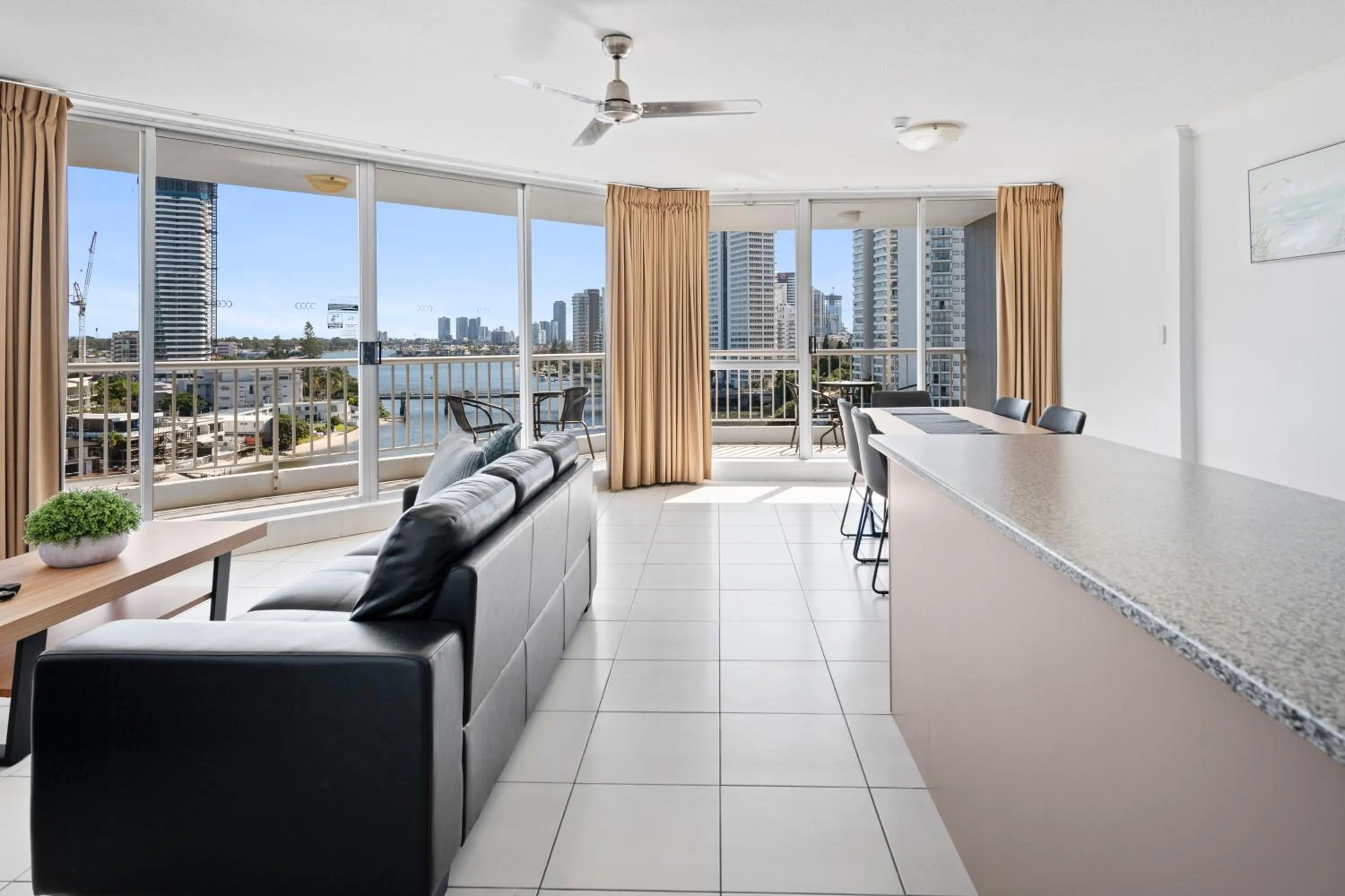 Living room in Moorings On Cavill Surfers Paradise