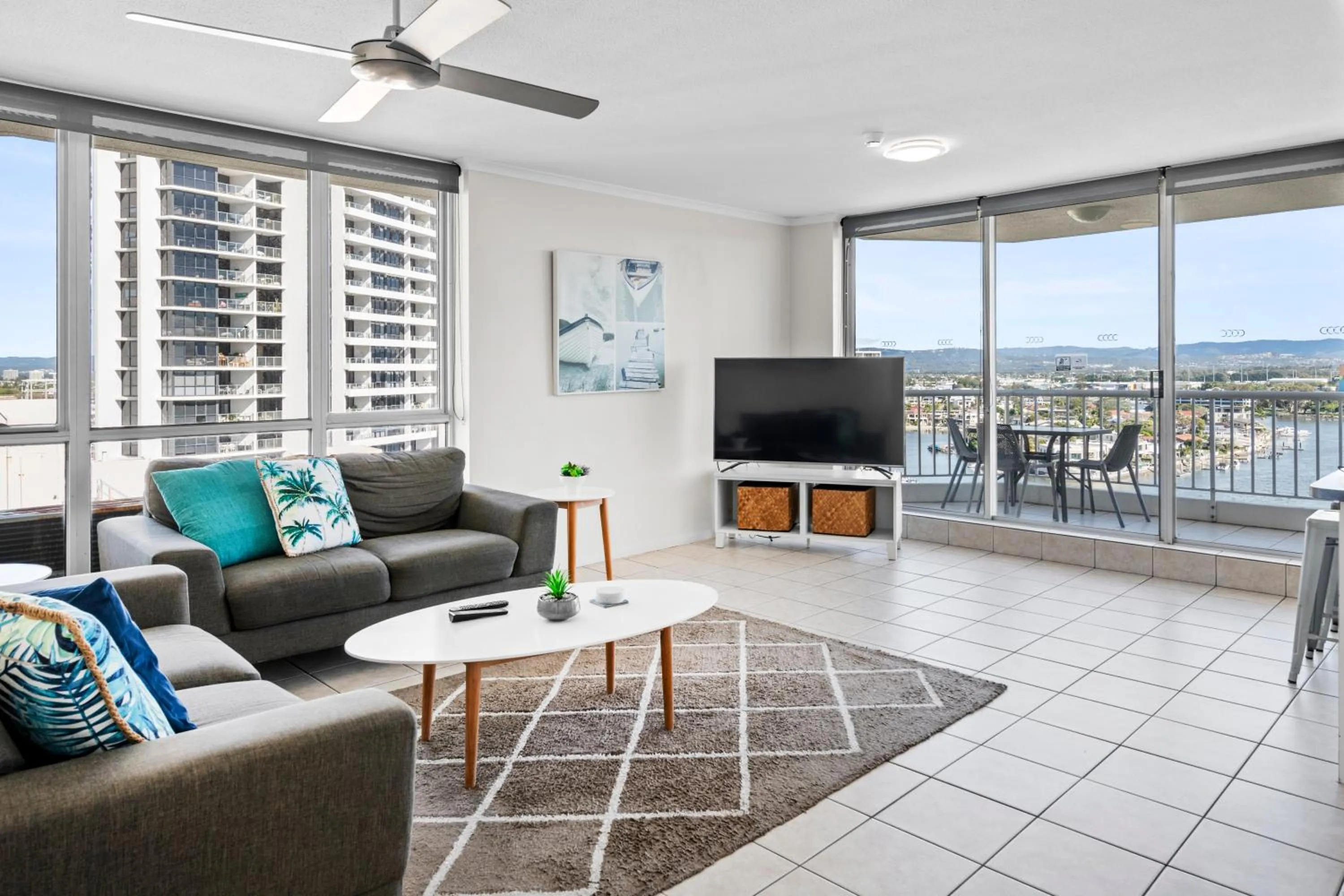 Living room in Moorings On Cavill Surfers Paradise