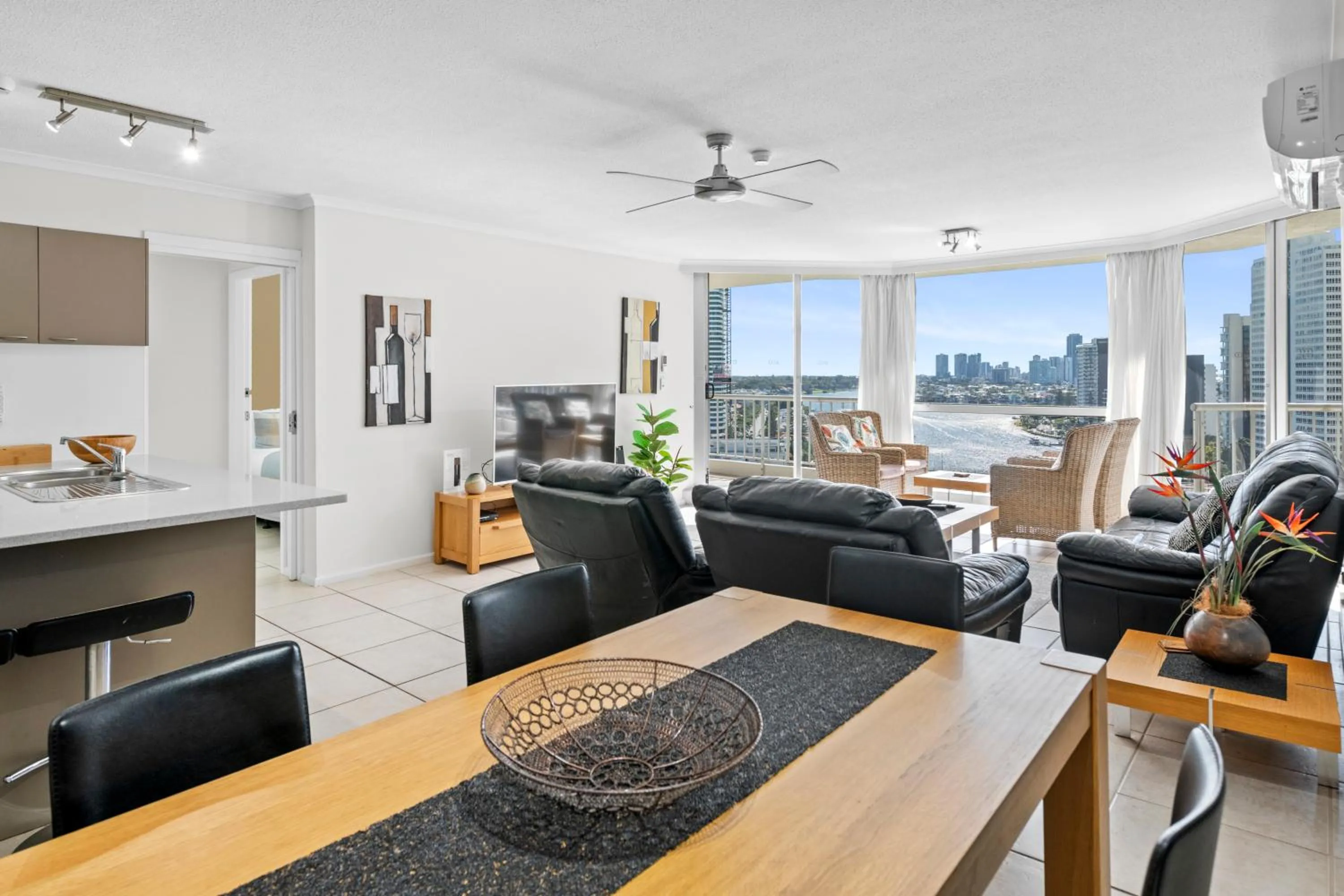 Living room in Moorings On Cavill Surfers Paradise