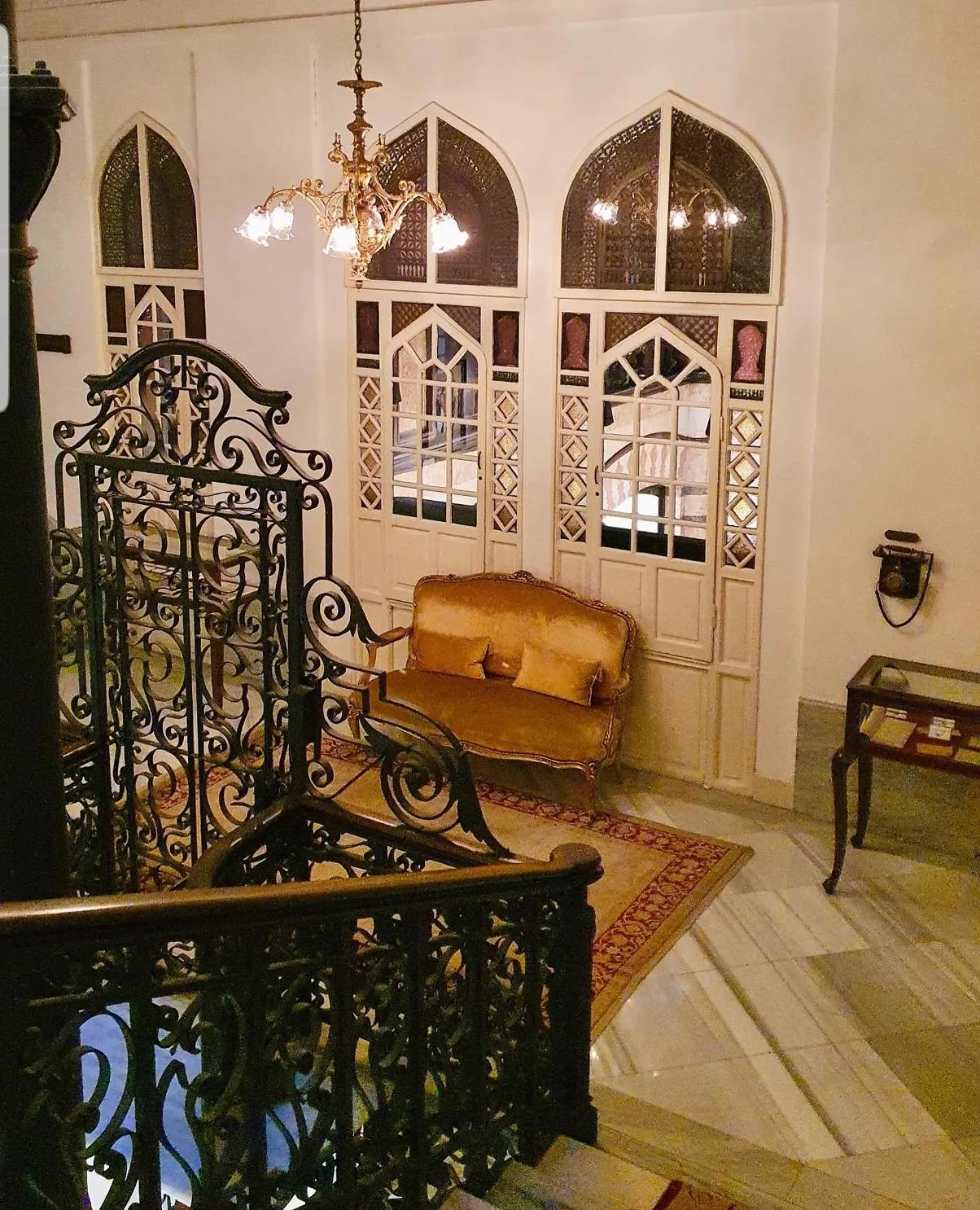 Seating area in Pera Palace Hotel