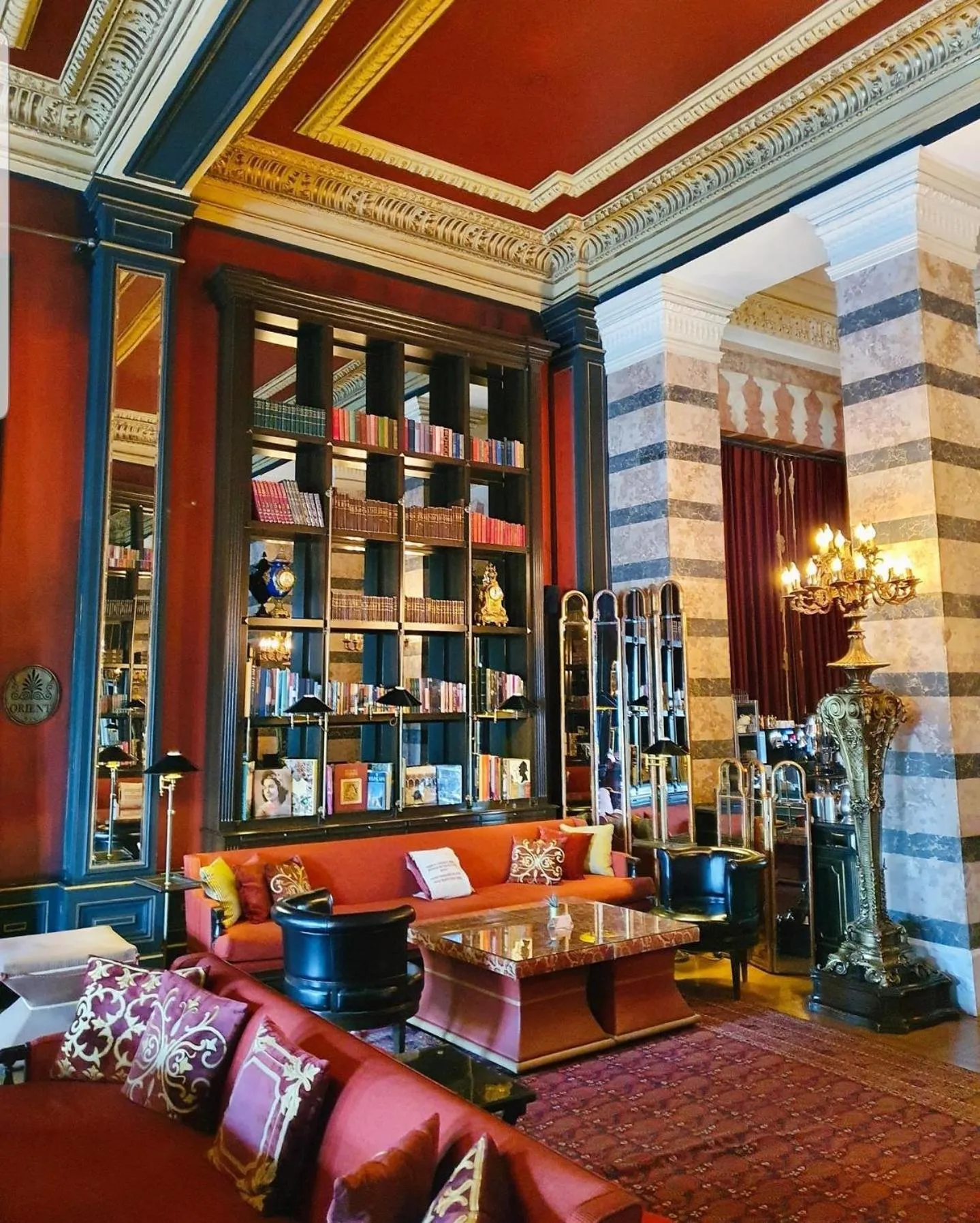 Seating area in Pera Palace Hotel