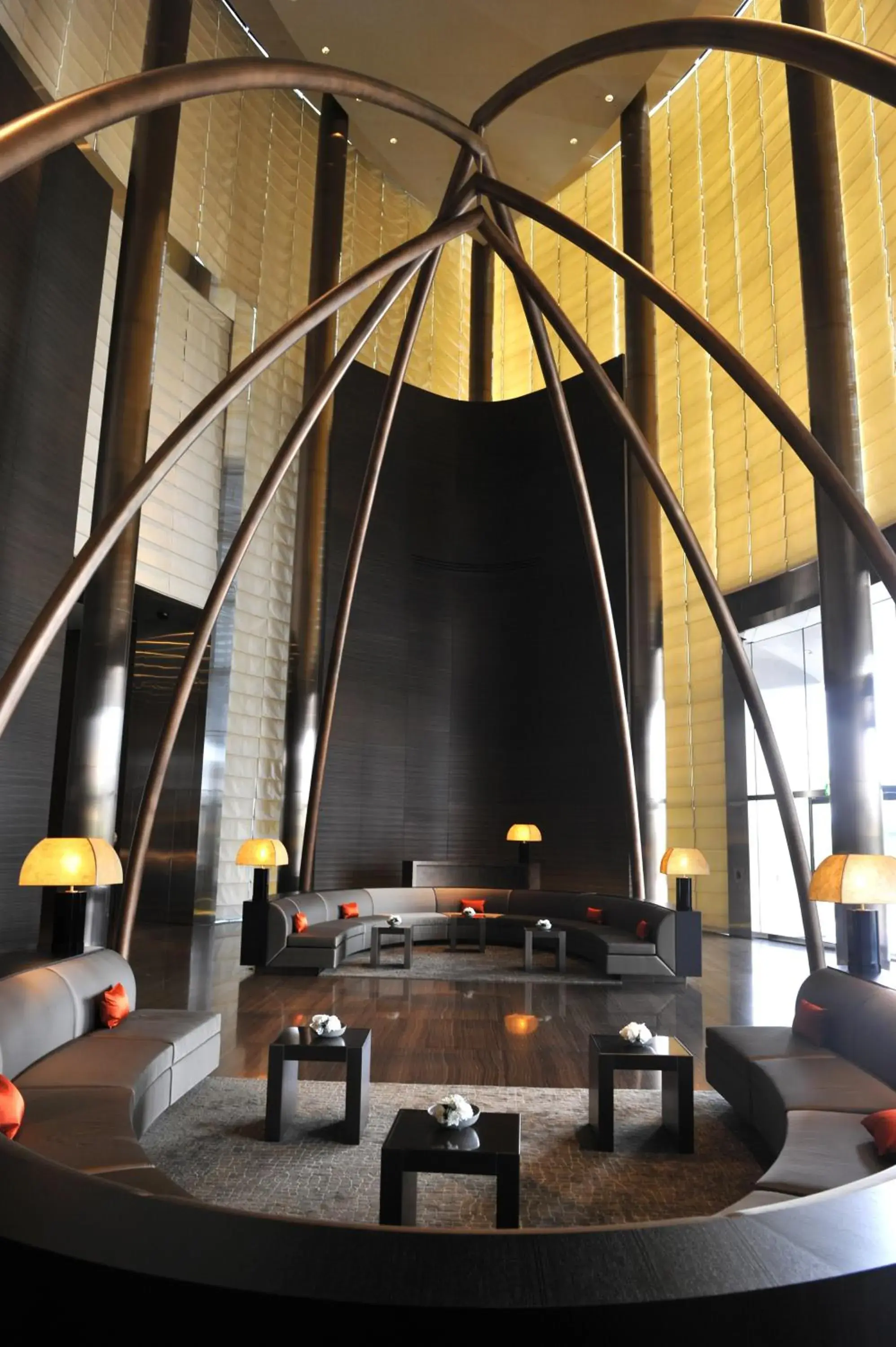 Lobby or reception in Armani Hotel Dubai, Burj Khalifa Lobby or reception in Armani Hotel Dubai, Burj Khalifa