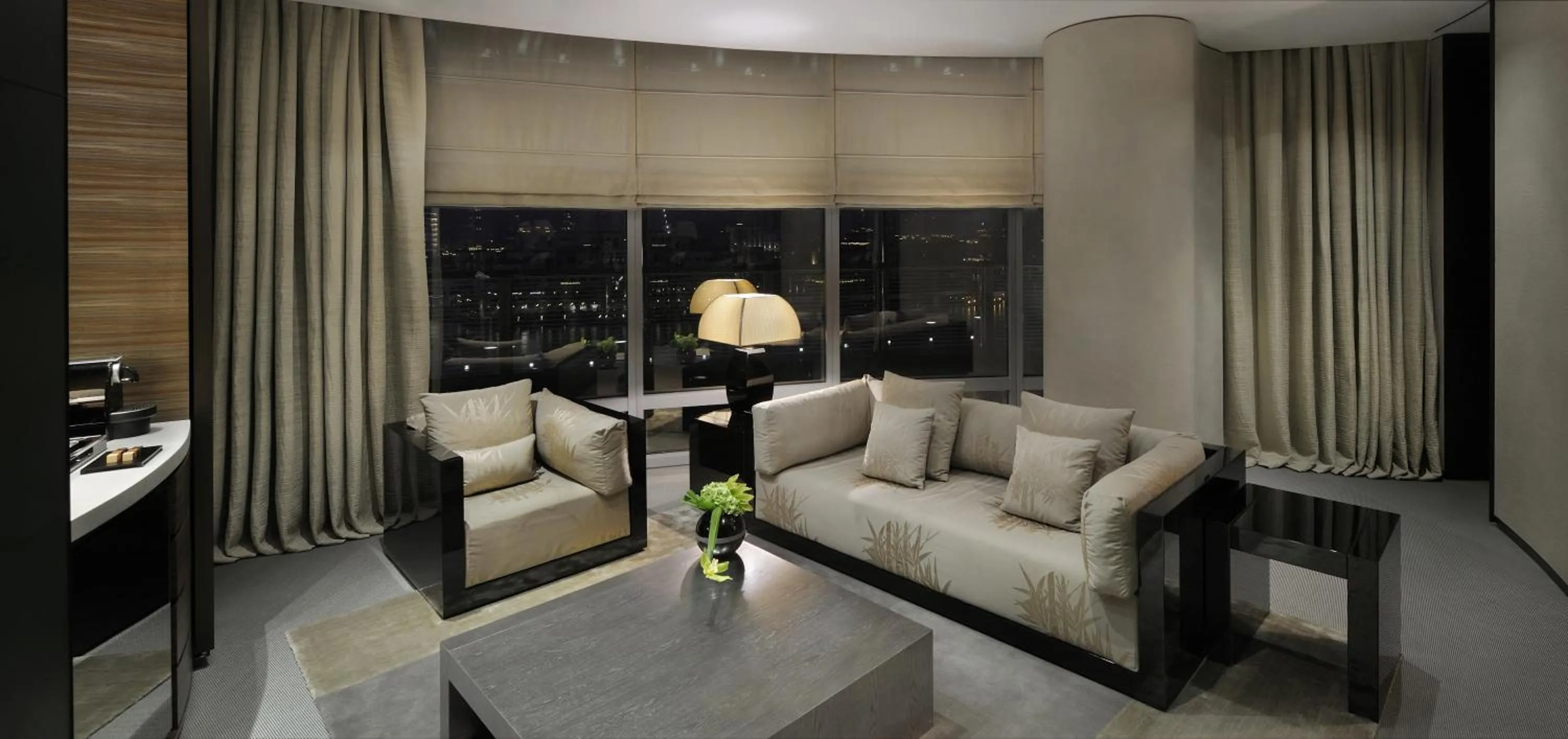 Living room in Armani Hotel Dubai, Burj Khalifa