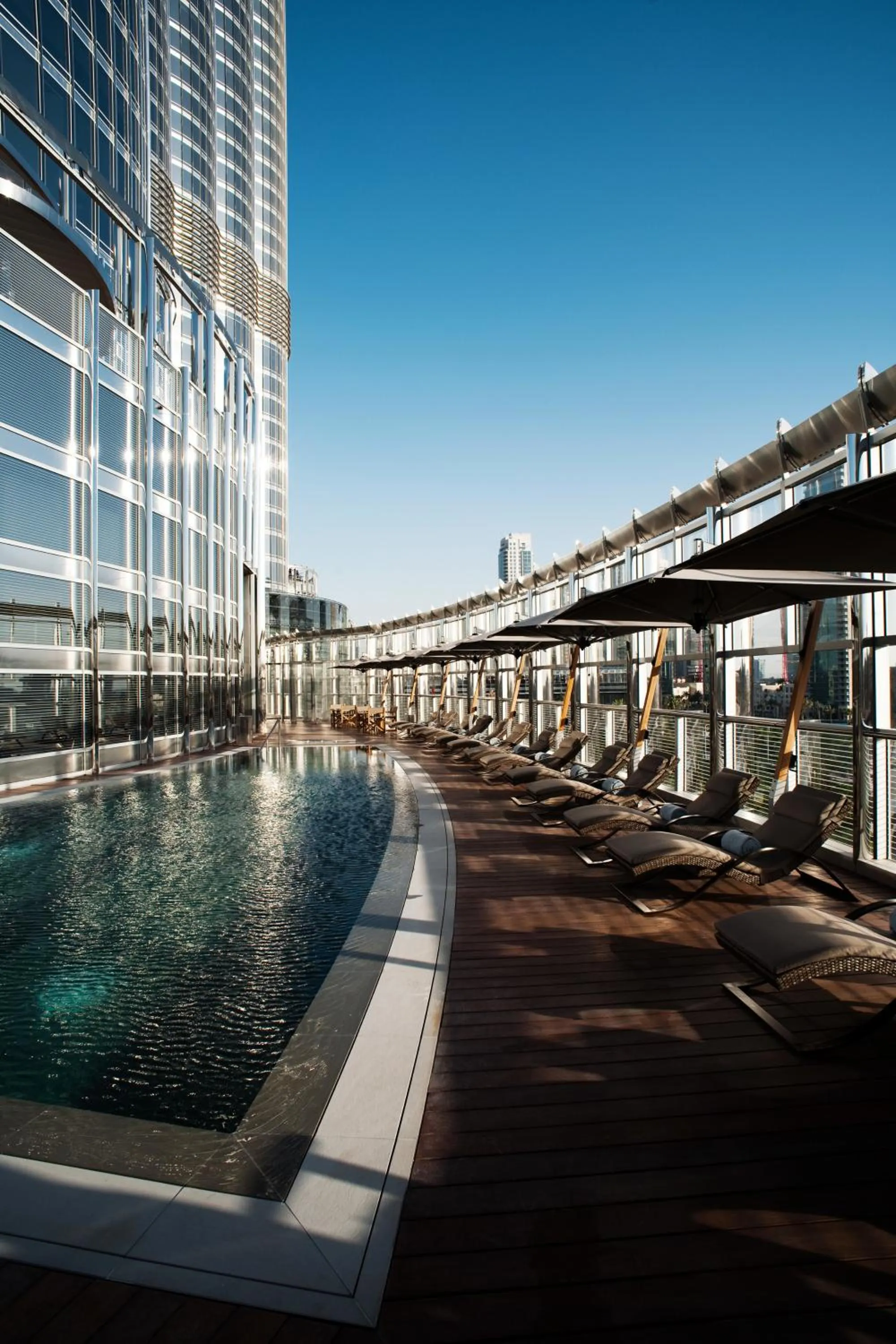 Swimming pool in Armani Hotel Dubai, Burj Khalifa