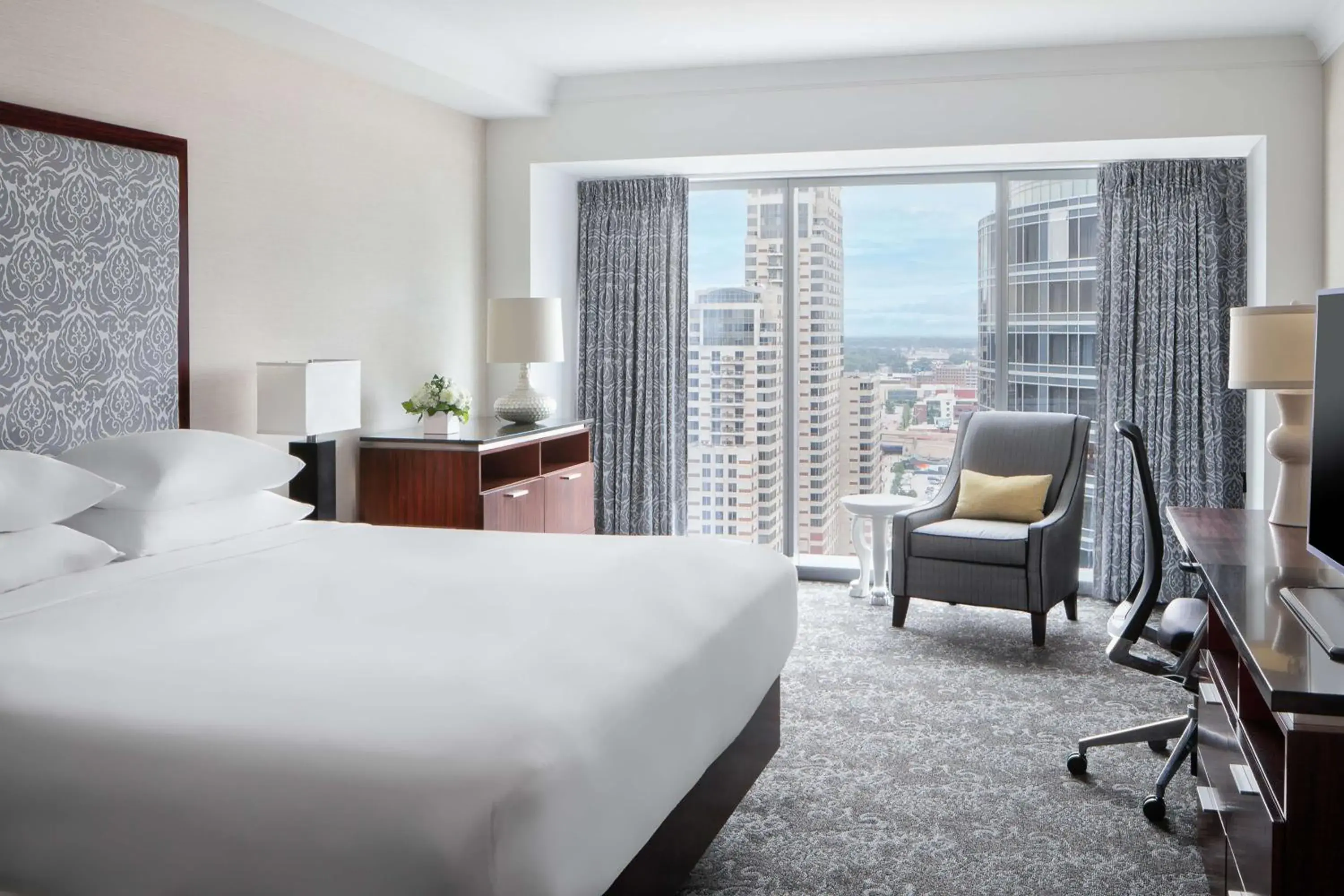 Bed in Amway Grand Plaza Hotel, Curio Collection by Hilton Bed in Amway Grand Plaza Hotel, Curio Collection by Hilton