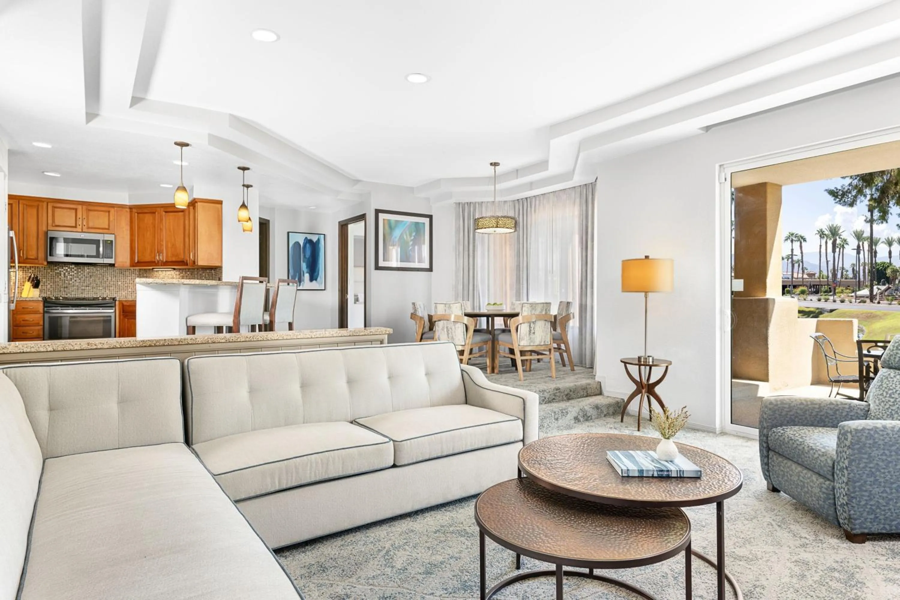 Living room in Marriott's Desert Springs Villas I