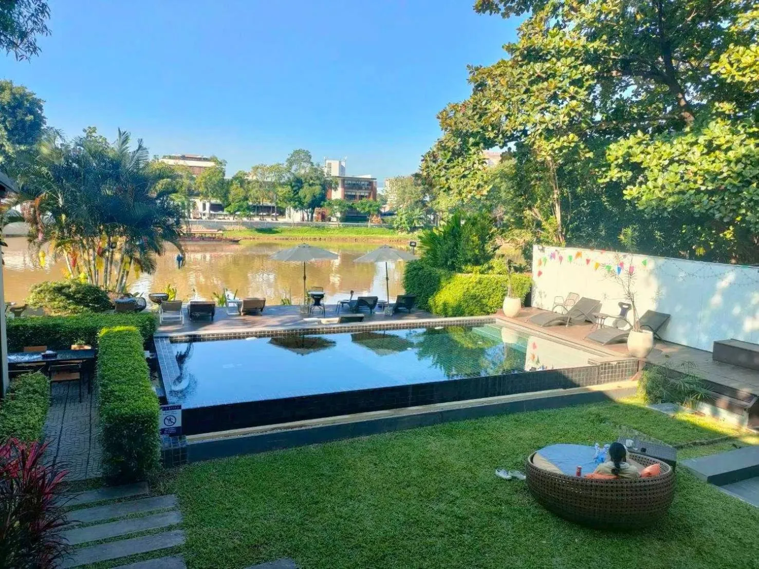 Pool view in i-river chiangmai