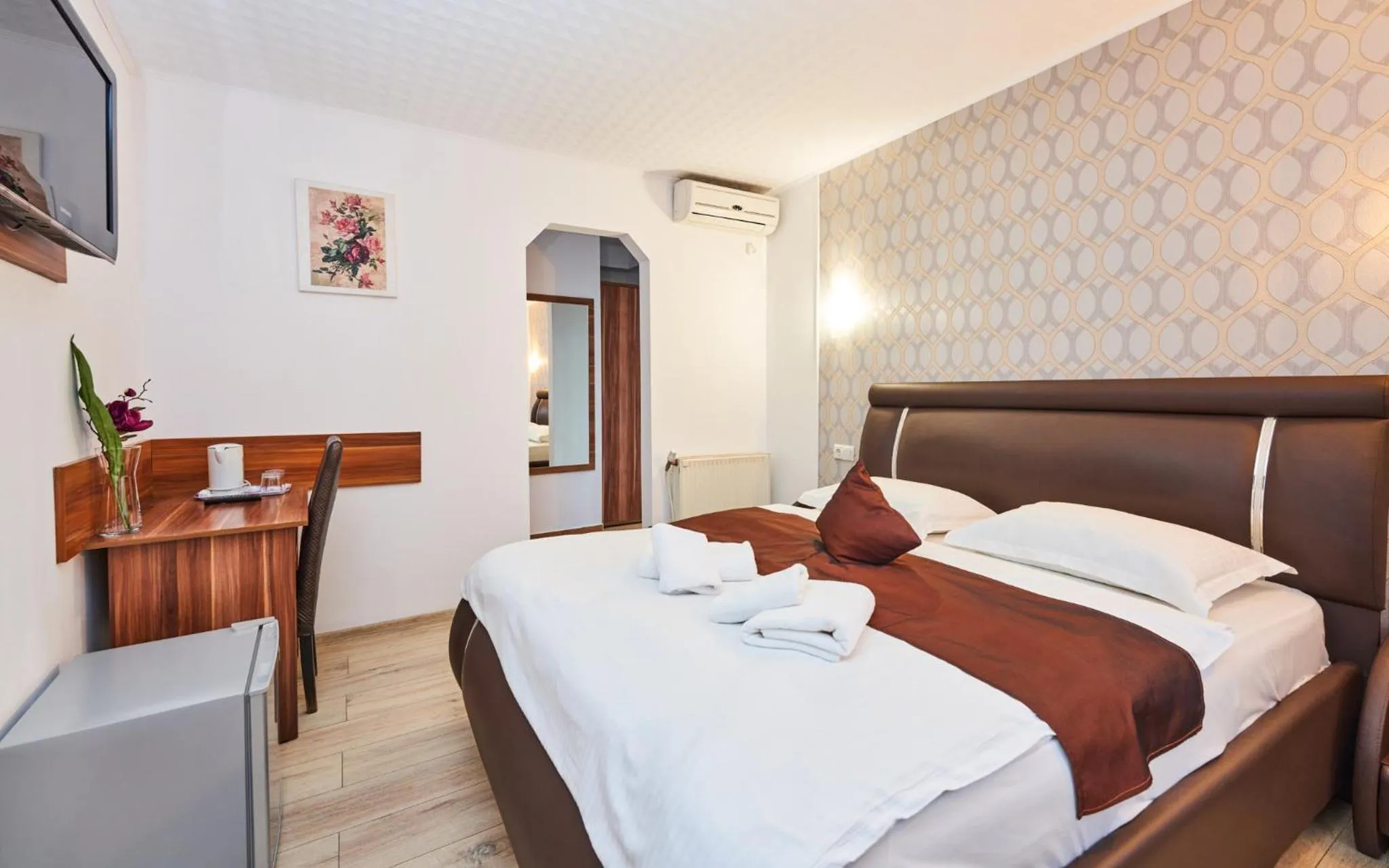 Bed in Pension Mora