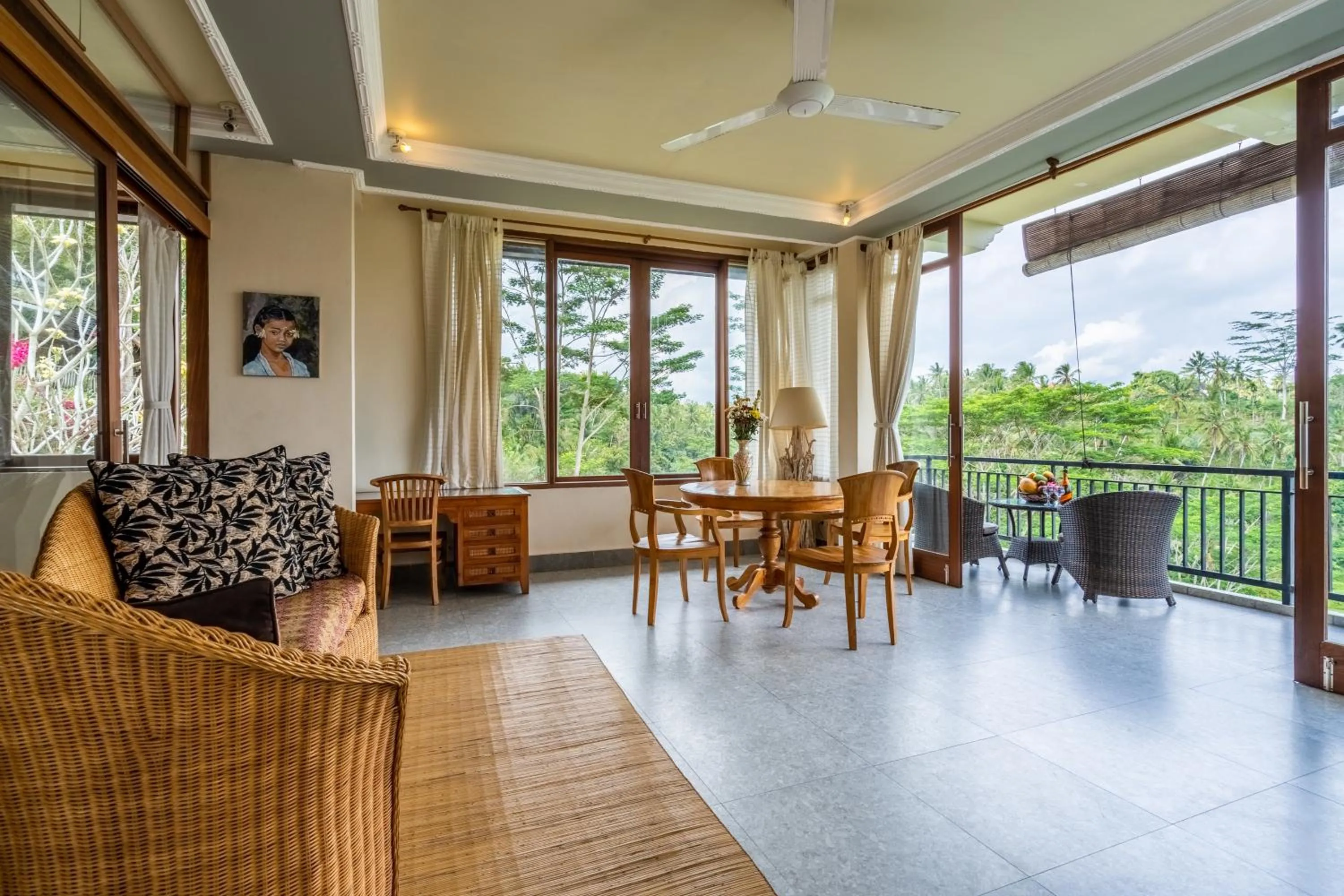 Living room in Tirta Asri Ubud Villa