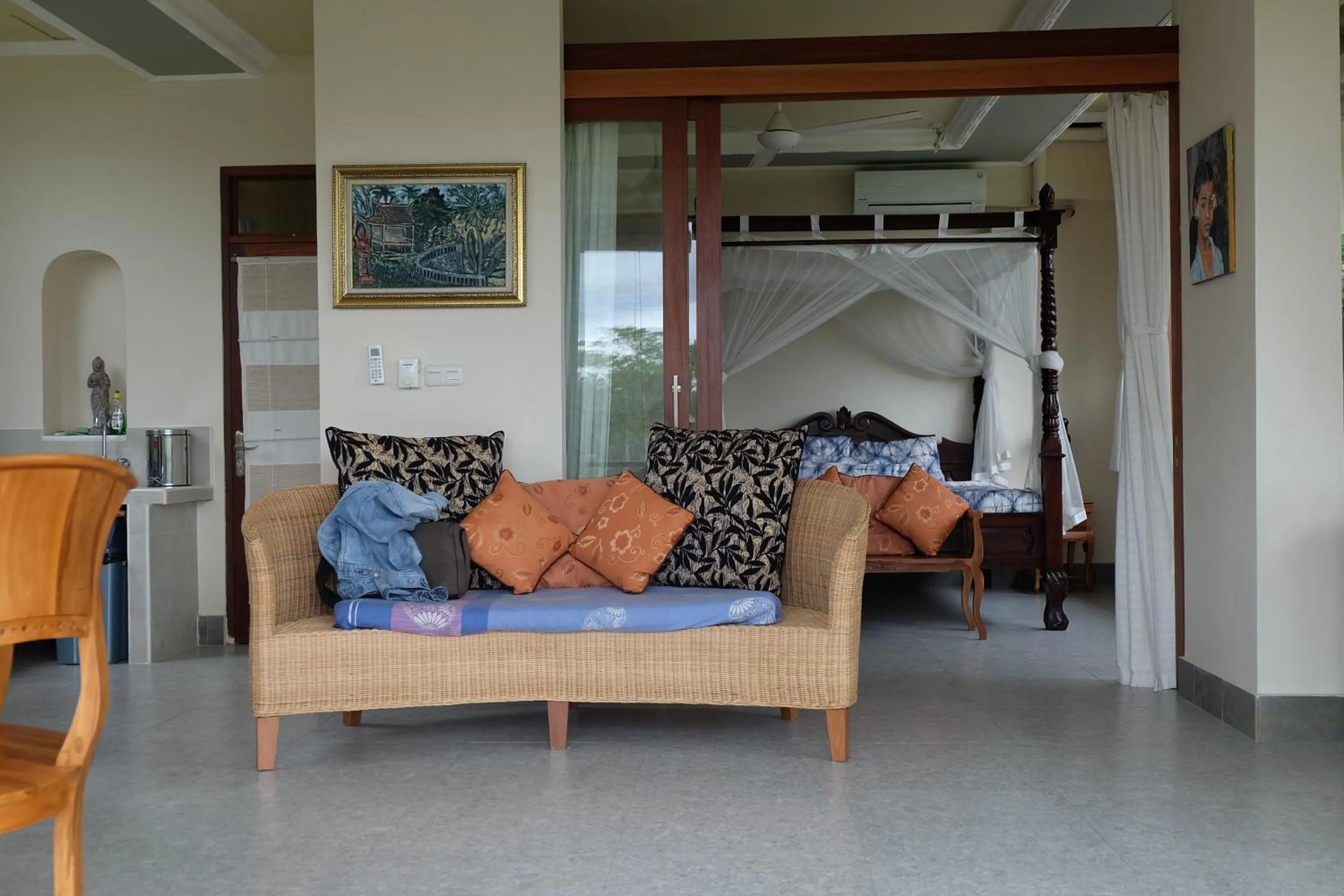 Living room in Tirta Asri Ubud Villa