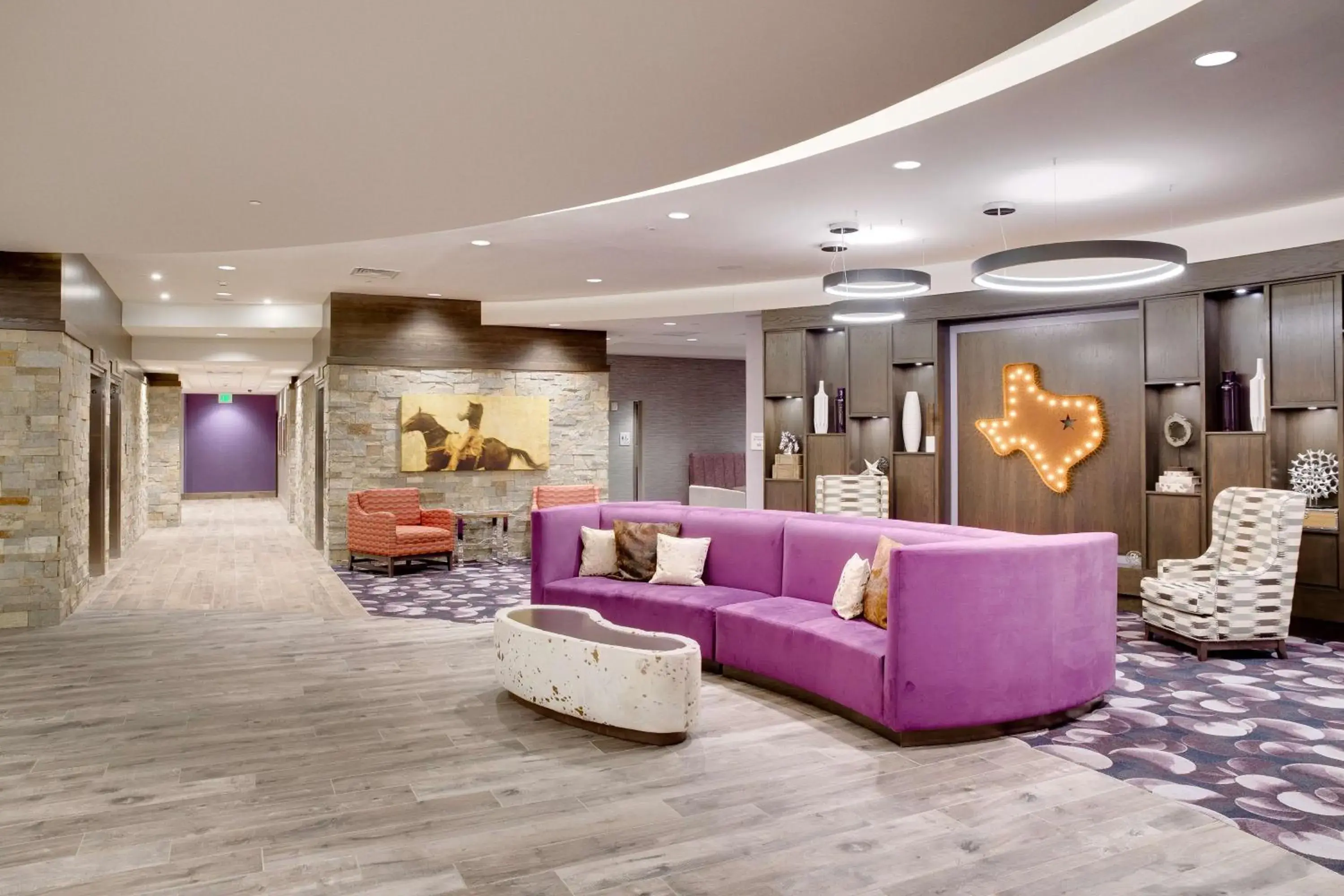 Lobby or reception in Hampton Inn & Suites Fort Worth Downtown Lobby or reception in Hampton Inn & Suites Fort Worth Downtown
