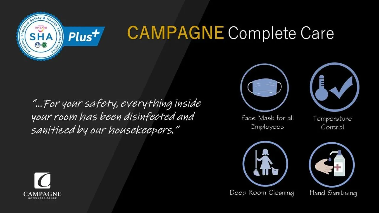 Text overlay in Campagne Hotel and Residence - SHA Plus