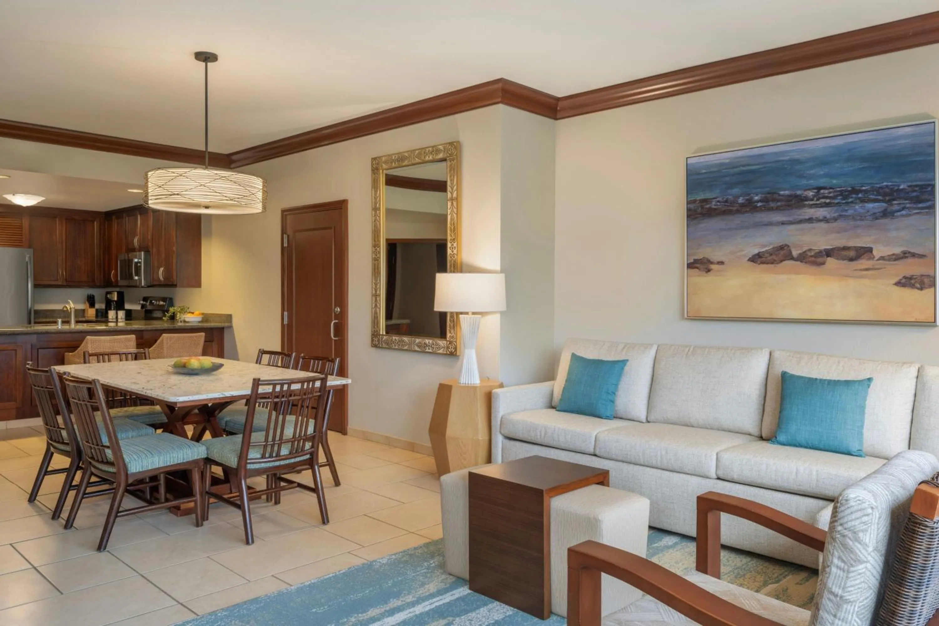 Living room in Marriott's Maui Ocean Club - Lahaina & Napili Towers