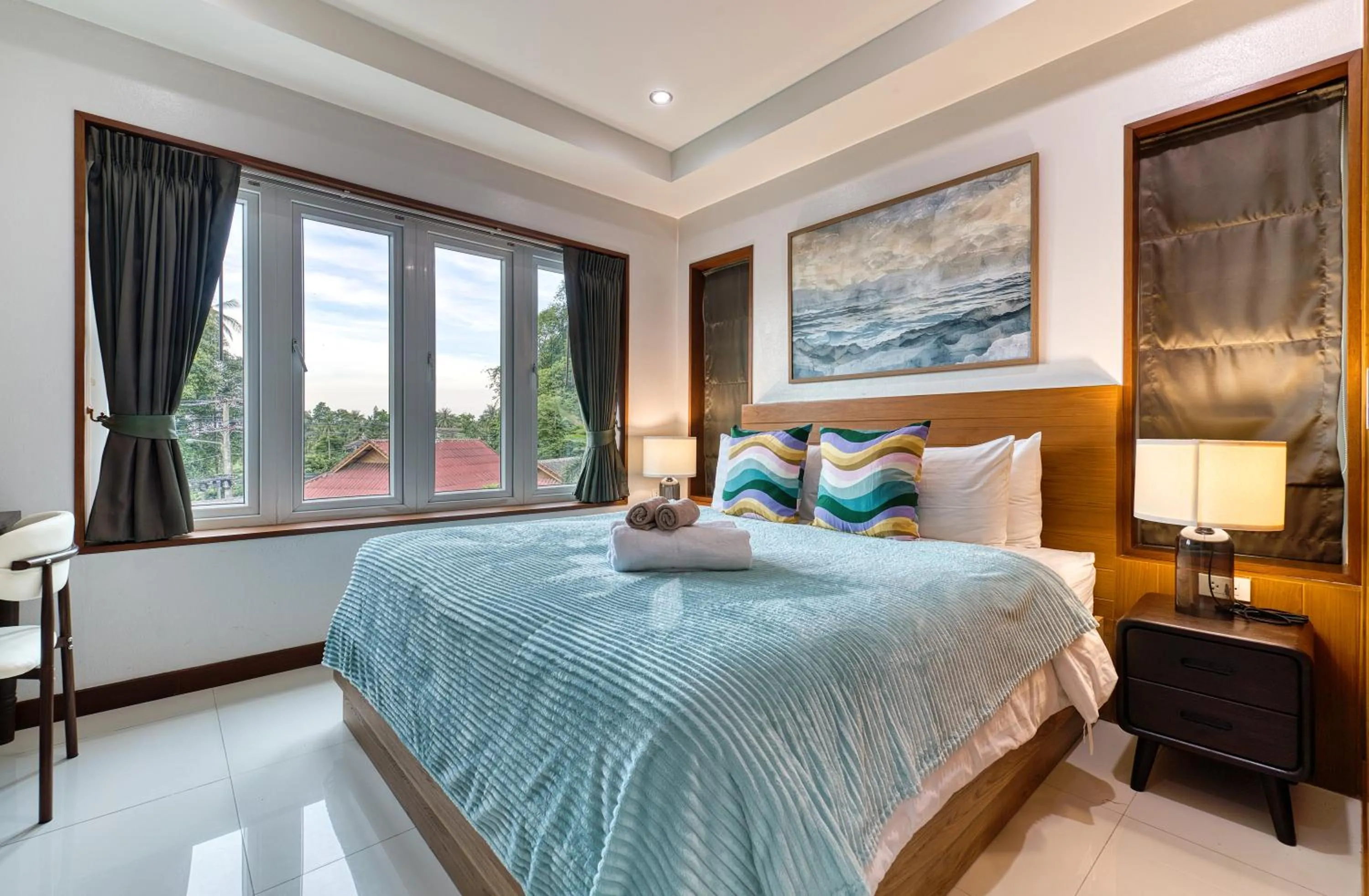 Bed in Surisa Seaview Pool Villas