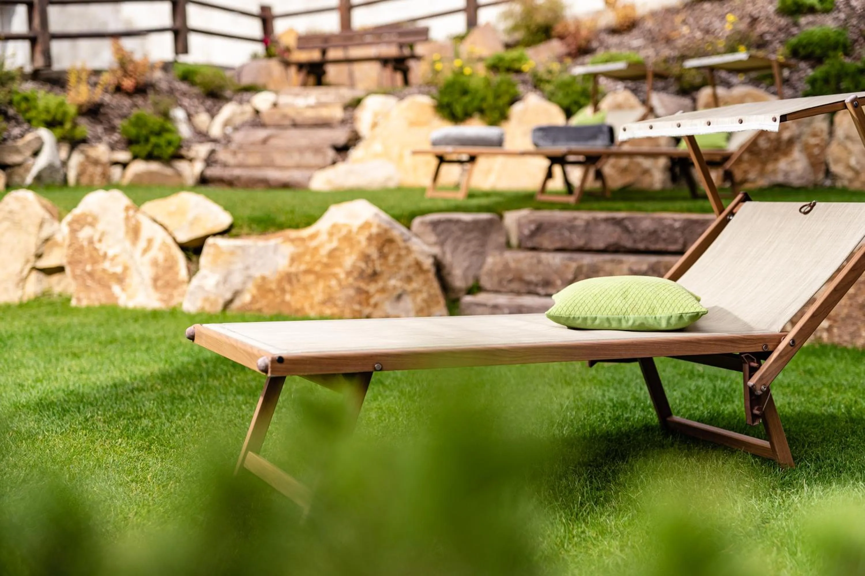 Garden in Hotel Touring Dolomites