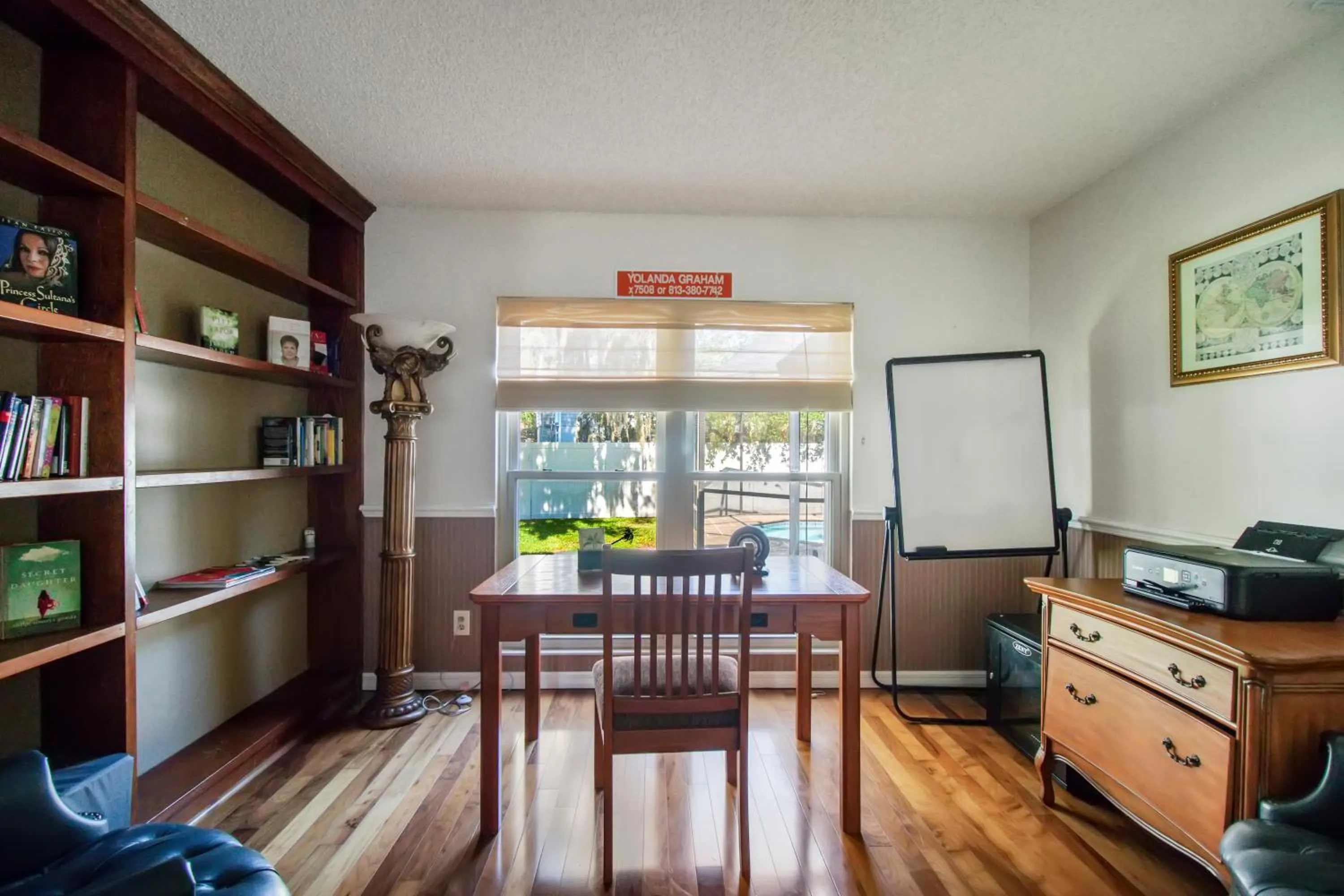 Library in Tampa Bay Pool Home with Heated Pool