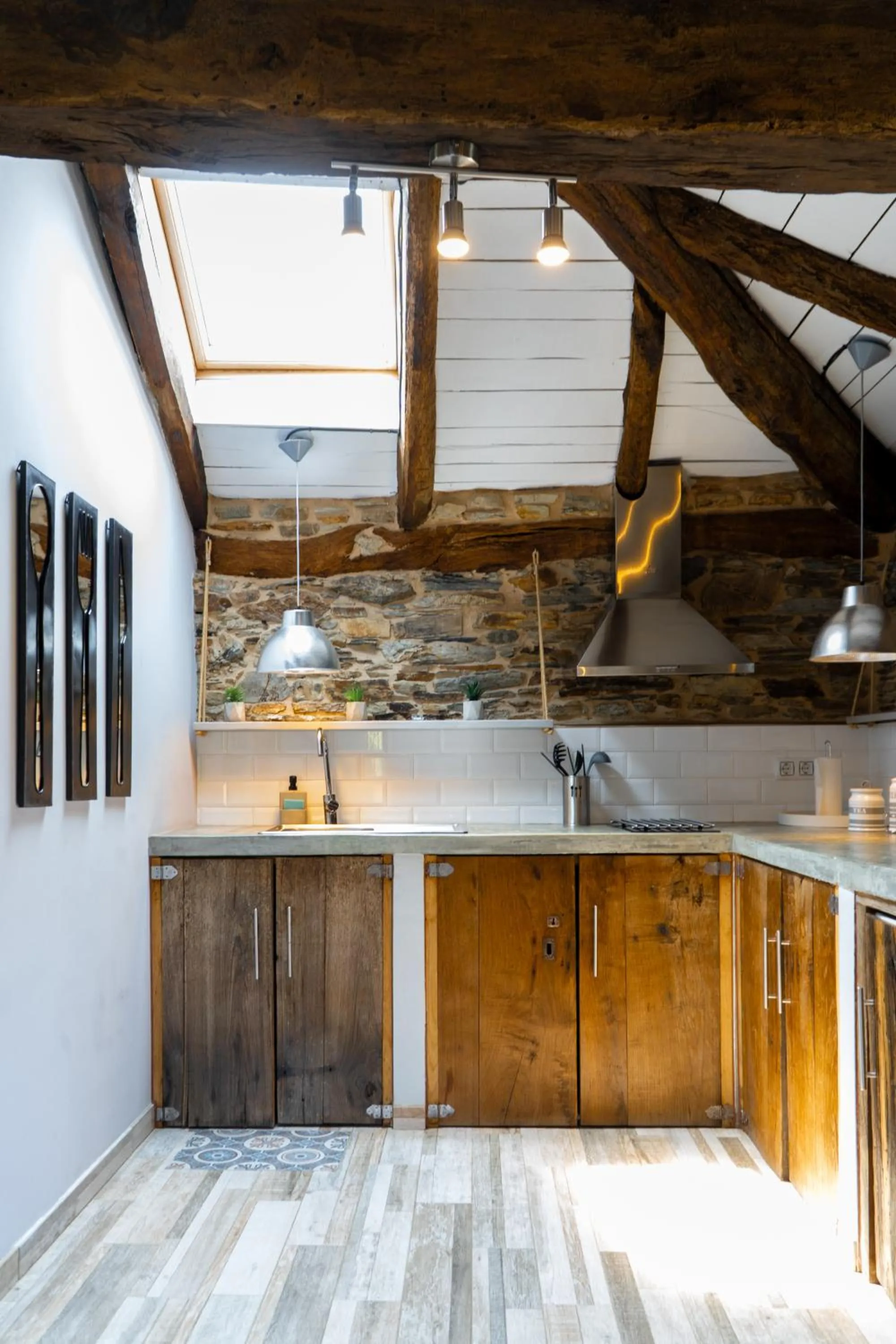 Kitchen or kitchenette in Complejo Rural Lar de Vies