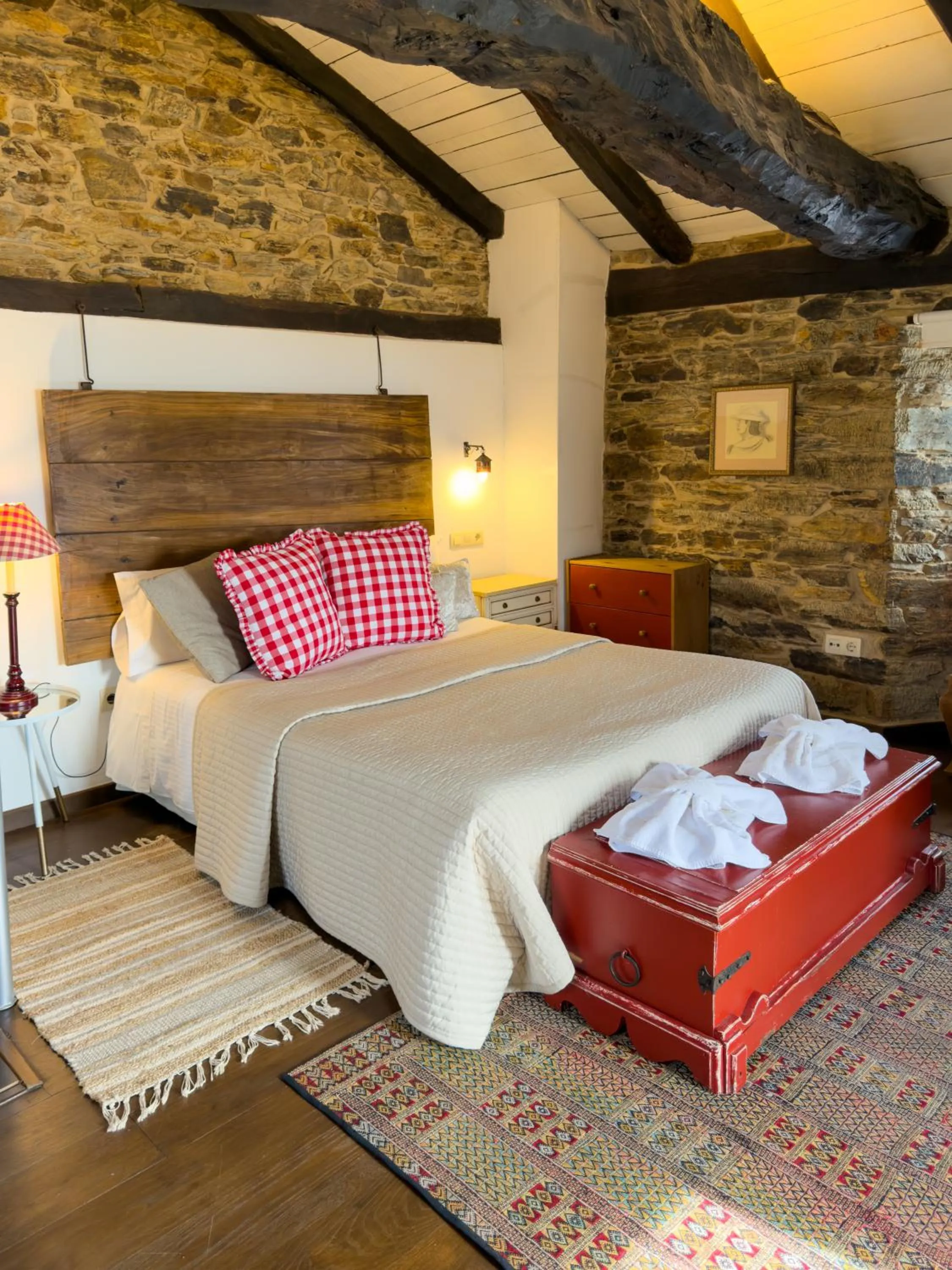 Bed in Complejo Rural Lar de Vies