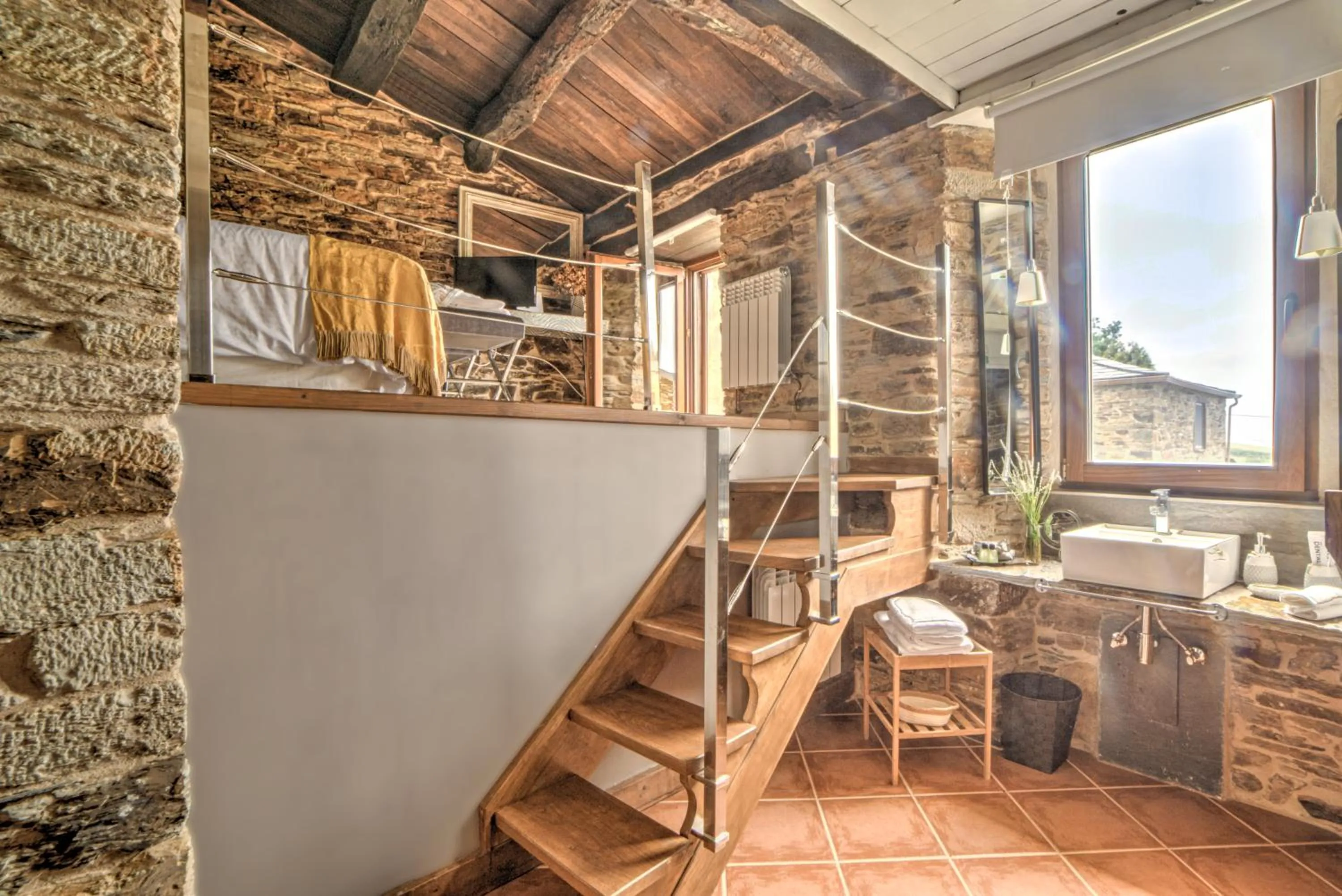 Seating area in Complejo Rural Lar de Vies