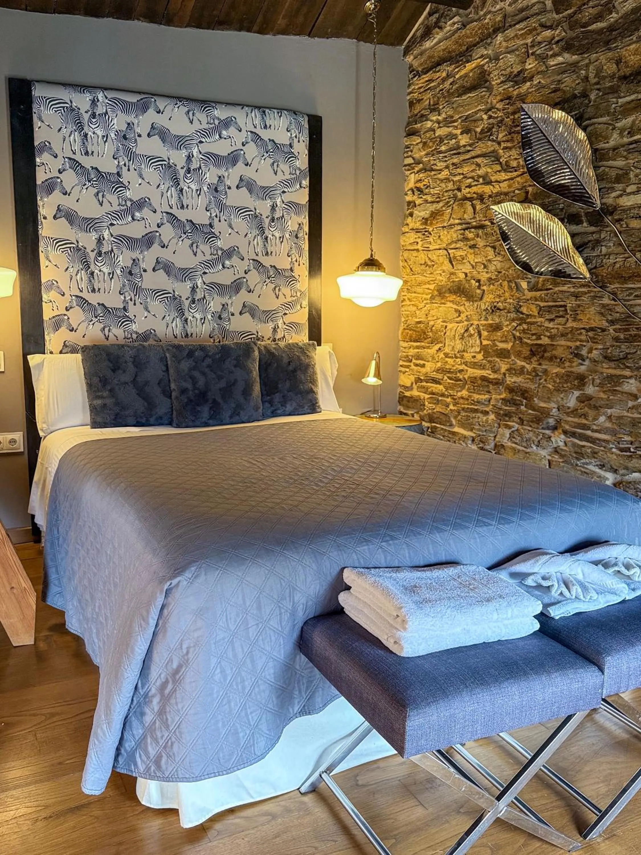 Bed in Complejo Rural Lar de Vies