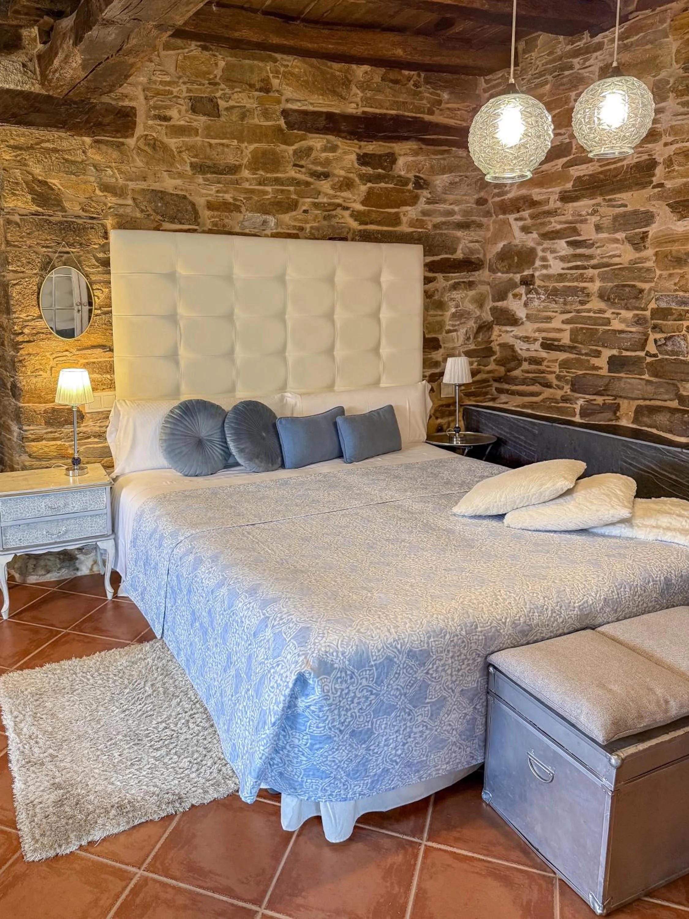 Bed in Complejo Rural Lar de Vies