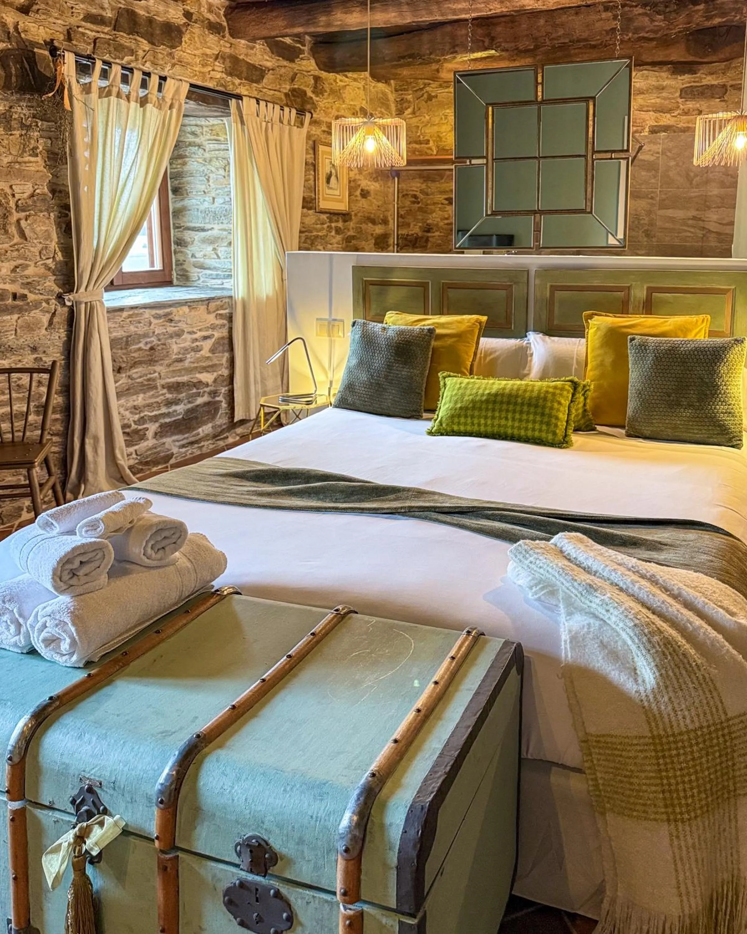 Bed in Complejo Rural Lar de Vies