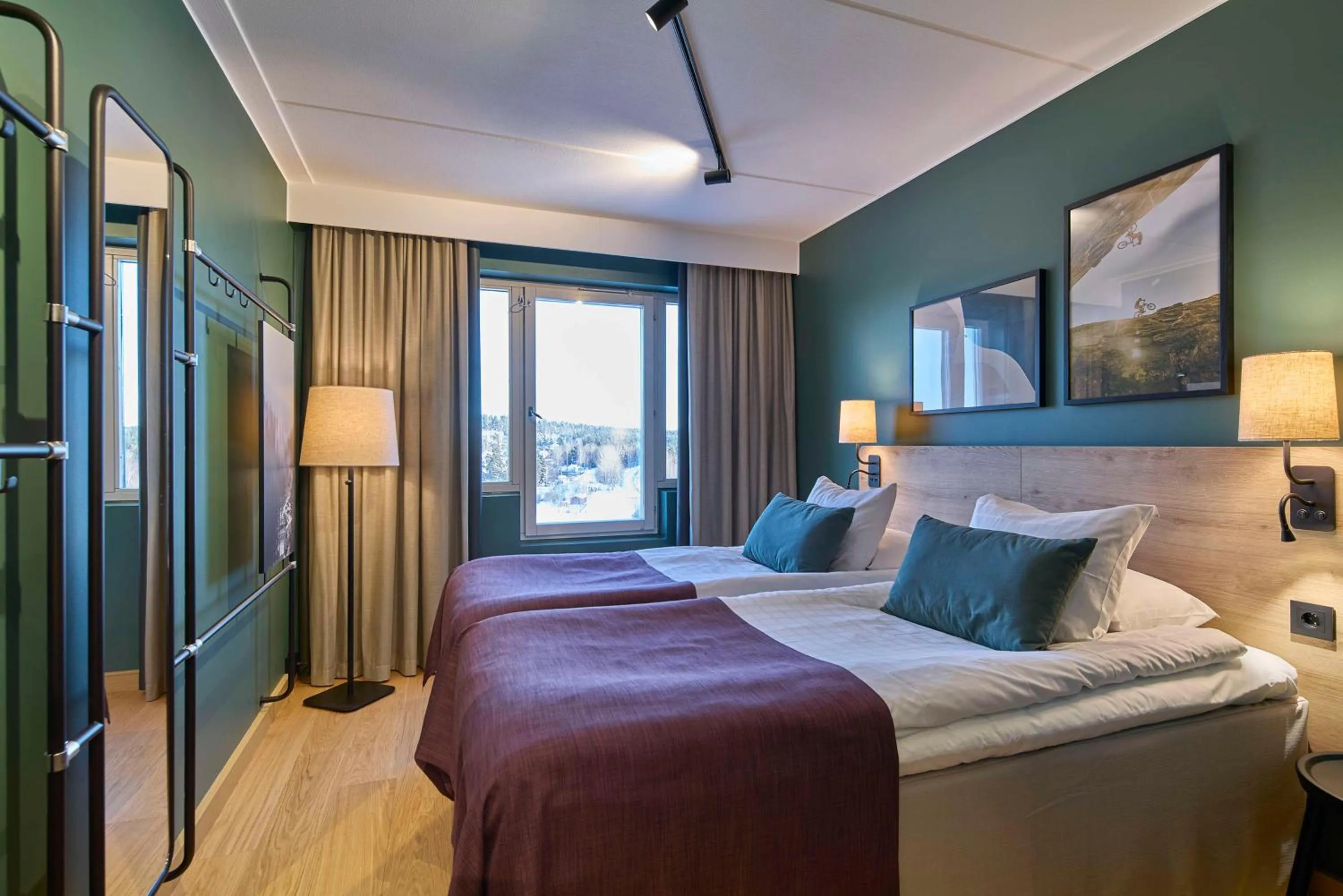 Bedroom, Bed in Scandic Lugnet