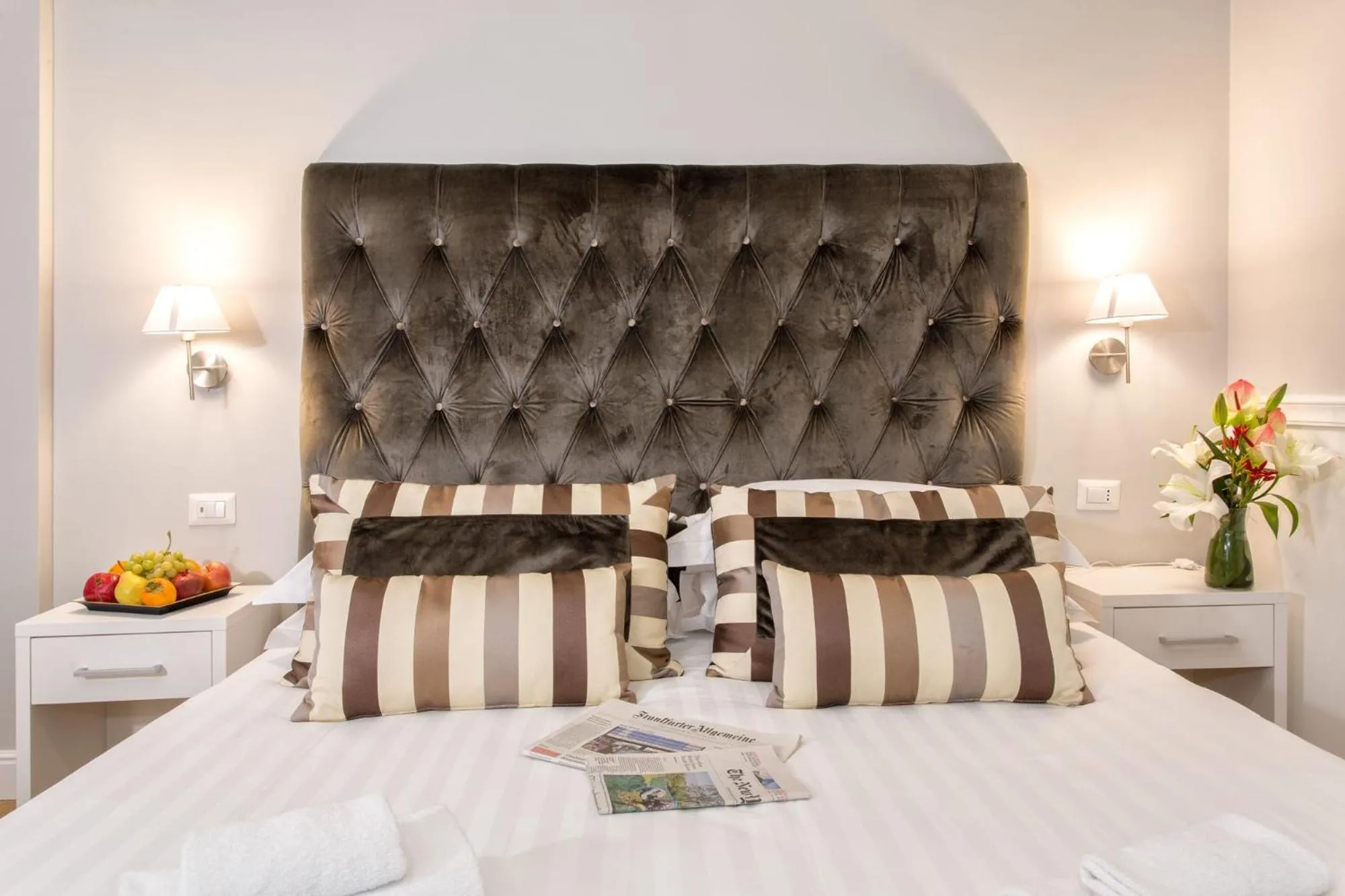 Bed in La Foresteria Luxury Suites