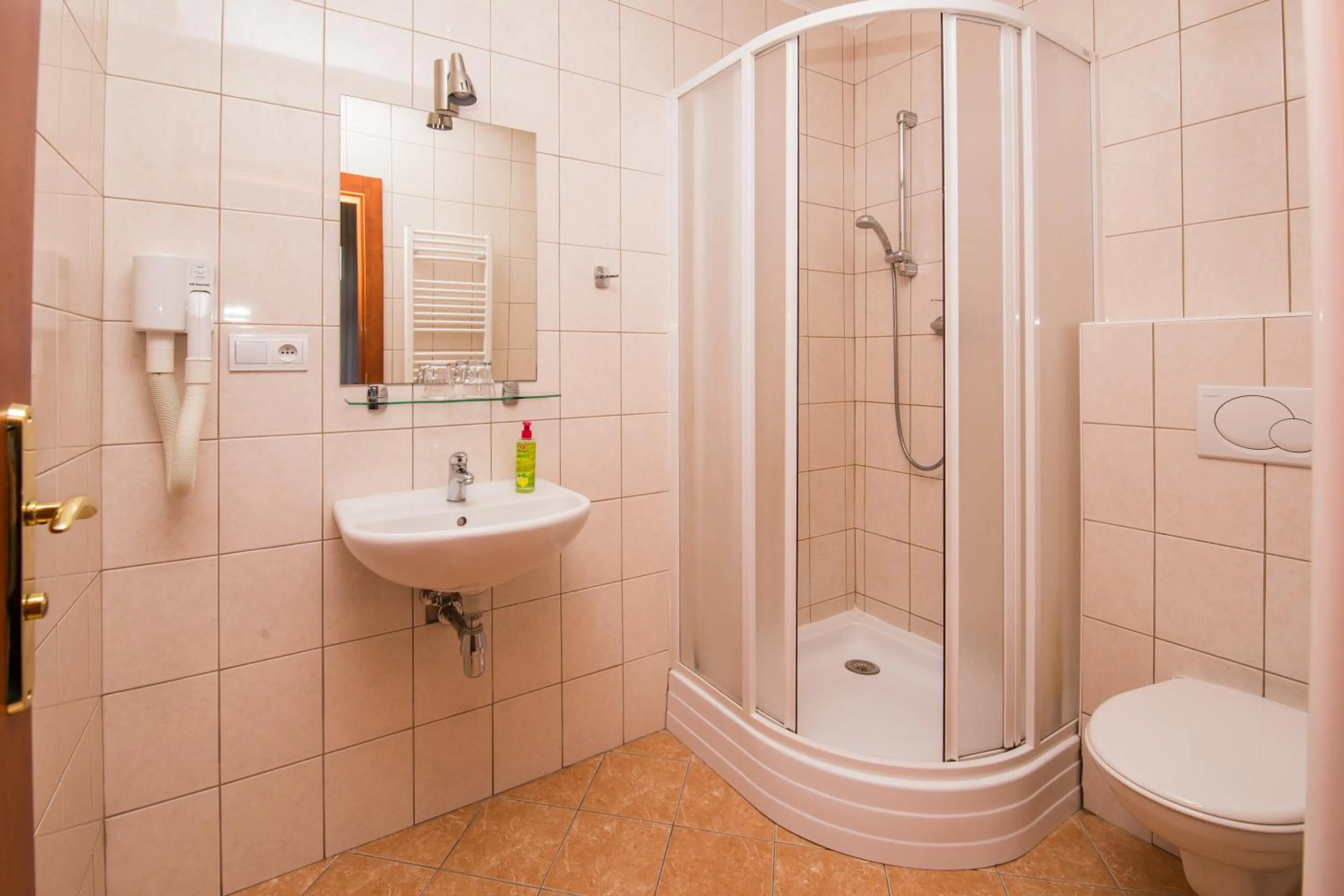 Shower in Hotel Morava