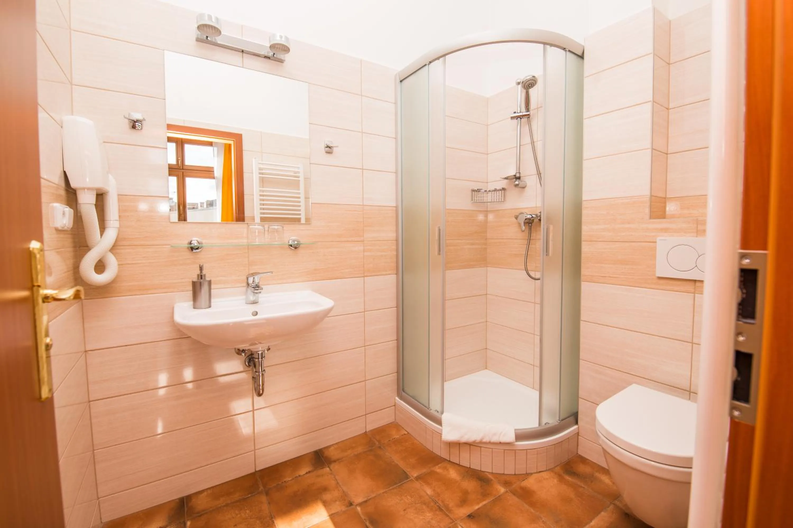 Shower in Hotel Morava