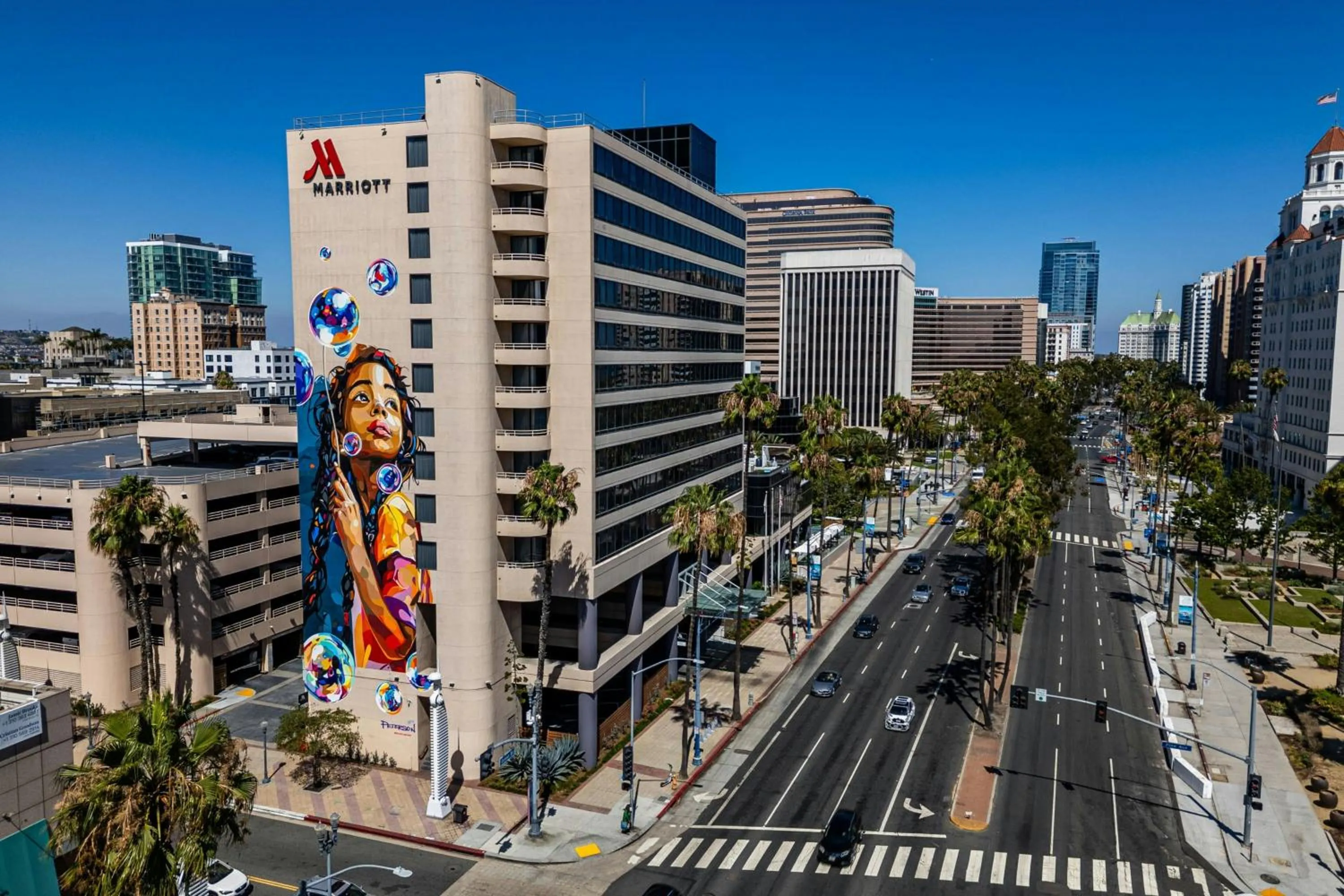 Property building in Marriott Long Beach Downtown