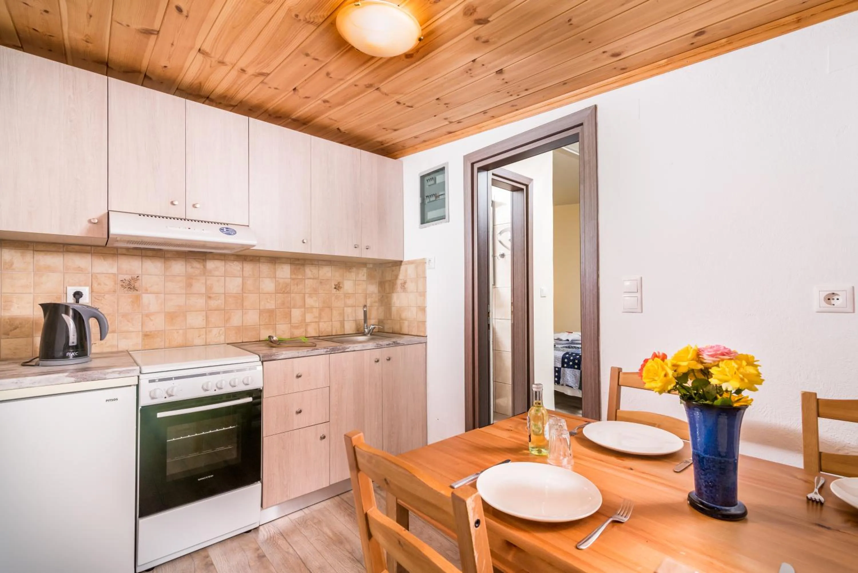 Kitchen or kitchenette in Hotel Sofia