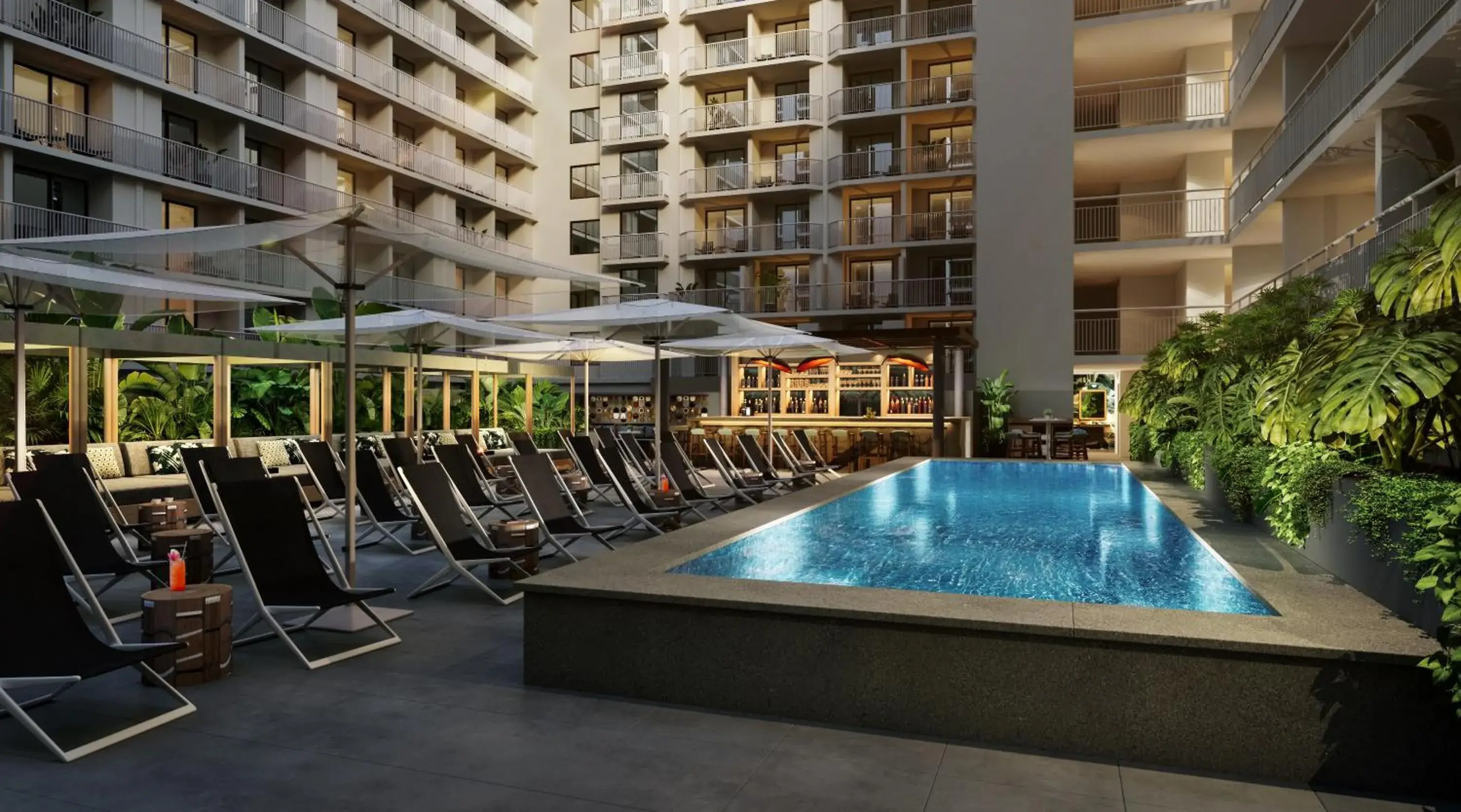 Pool view, Swimming Pool in Pearl Hotel Waikiki