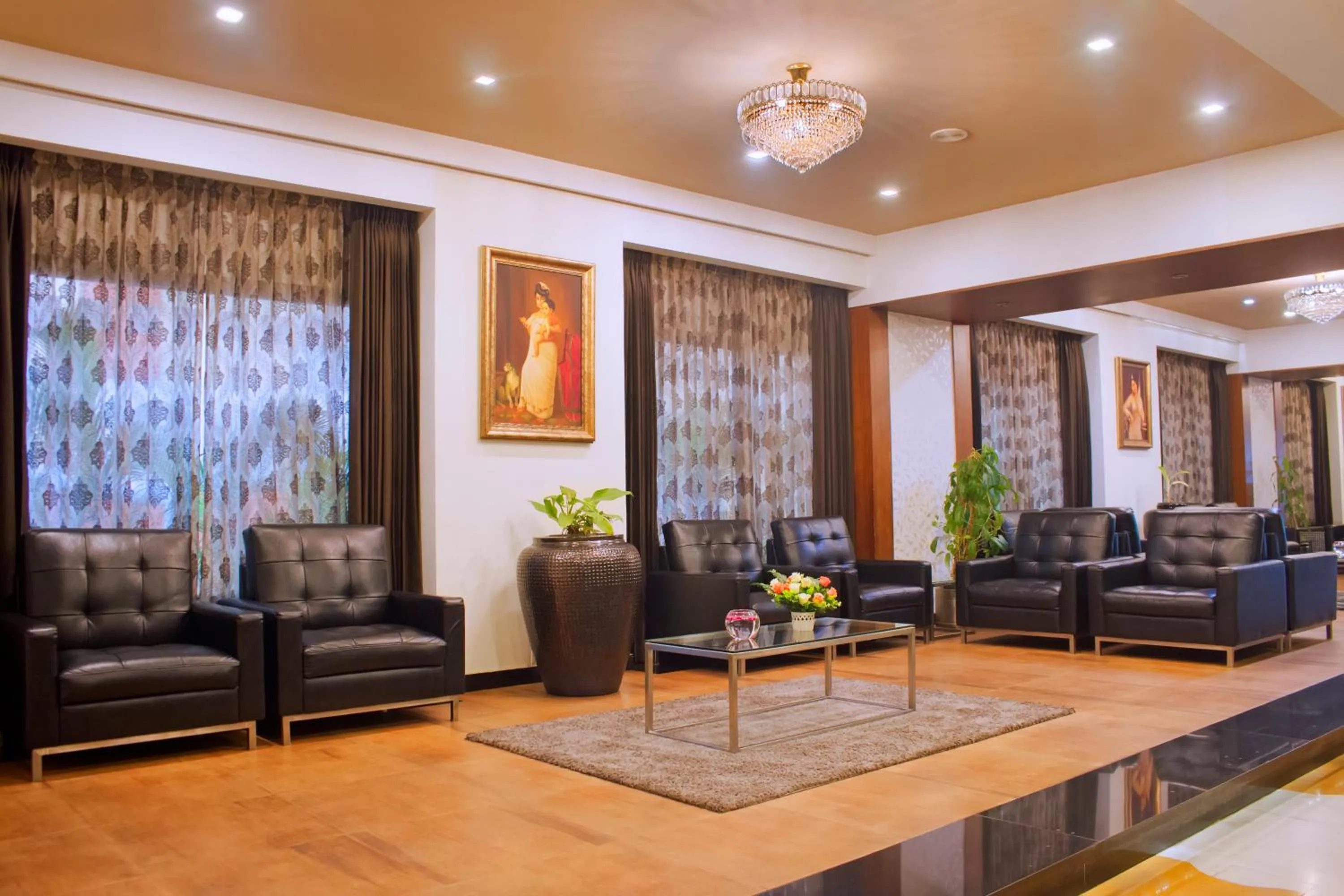 Seating area in President Hotel