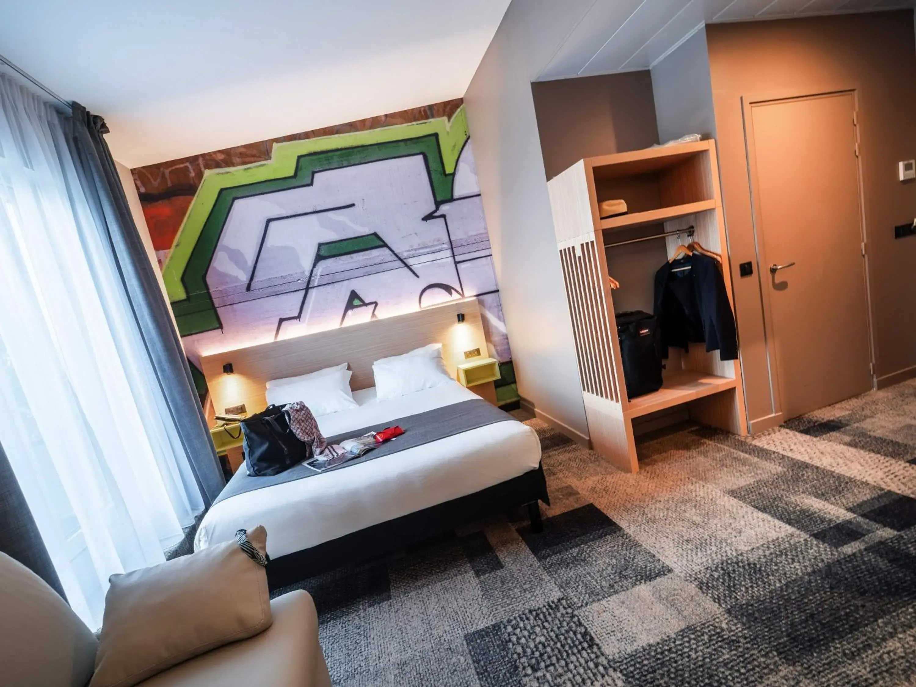Bedroom, Bed in ibis Styles Clamart Gare Grand Paris Bedroom, Bed in ibis Styles Clamart Gare Grand Paris