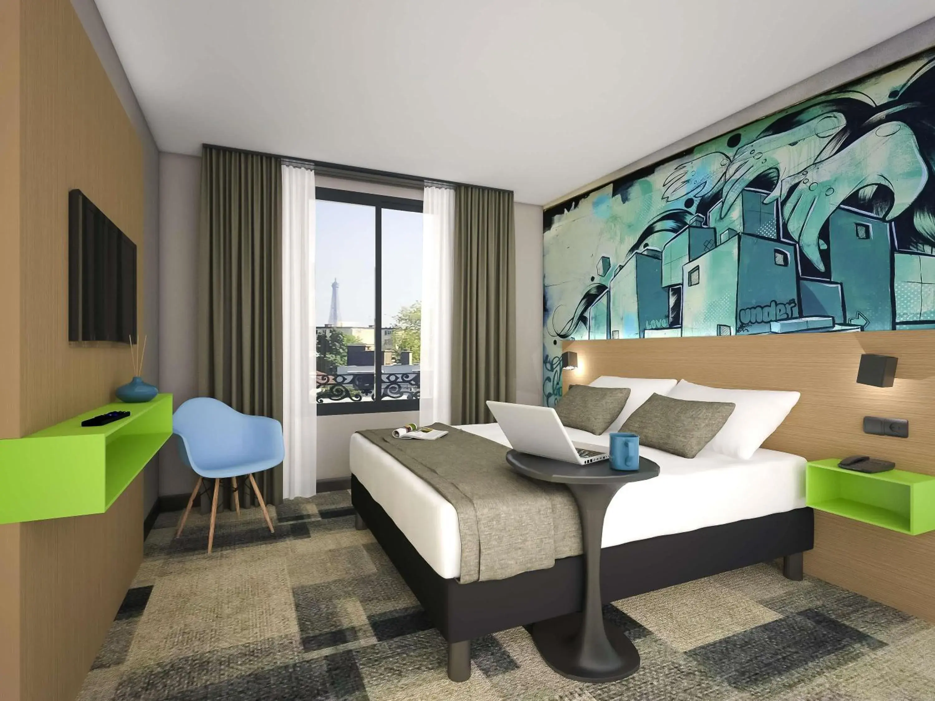 Bedroom in ibis Styles Clamart Gare Grand Paris Bedroom in ibis Styles Clamart Gare Grand Paris