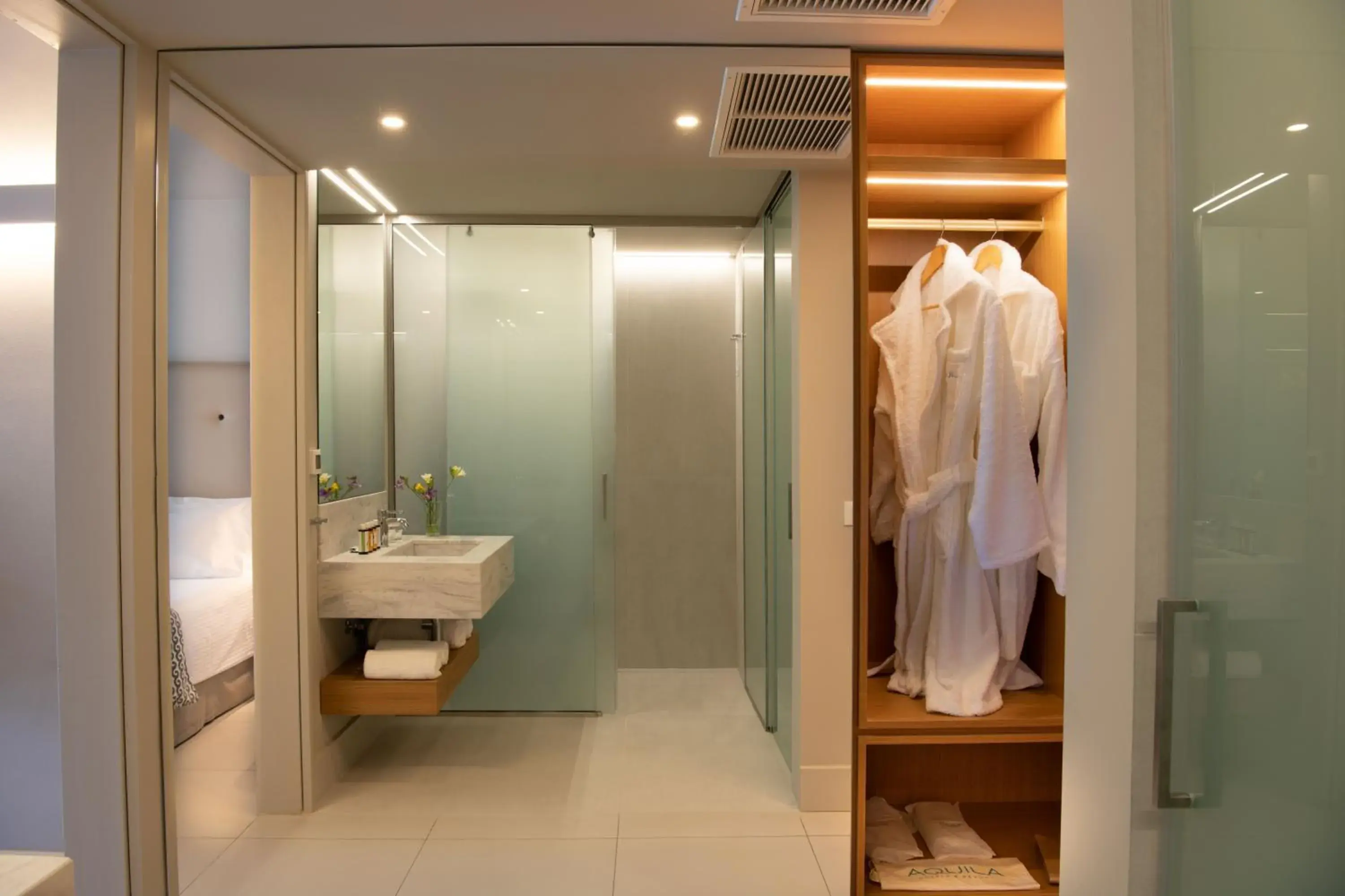 Bathroom in Aquila Porto Rethymno Bathroom in Aquila Porto Rethymno