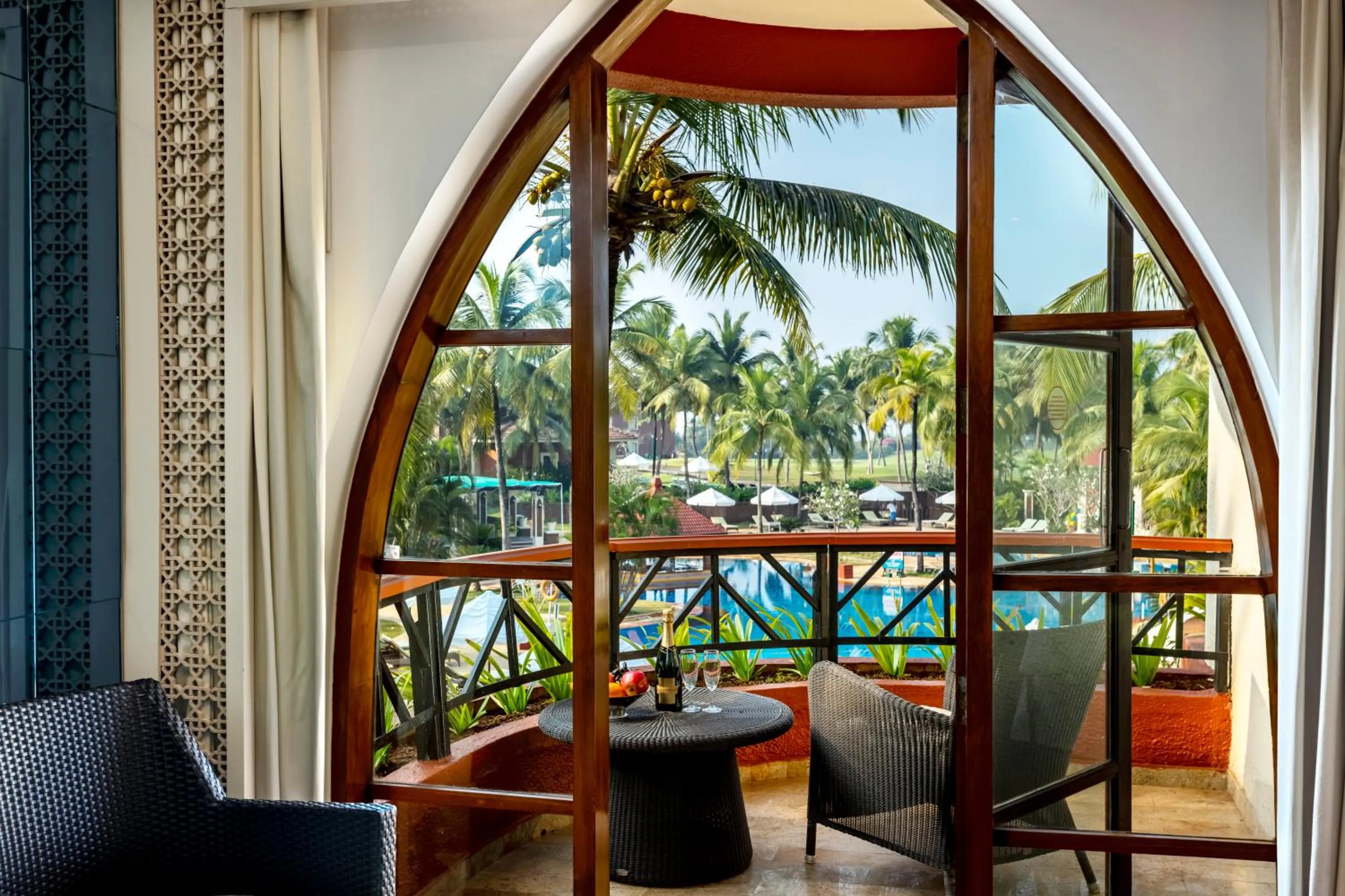 Pool view in Caravela Beach Resort