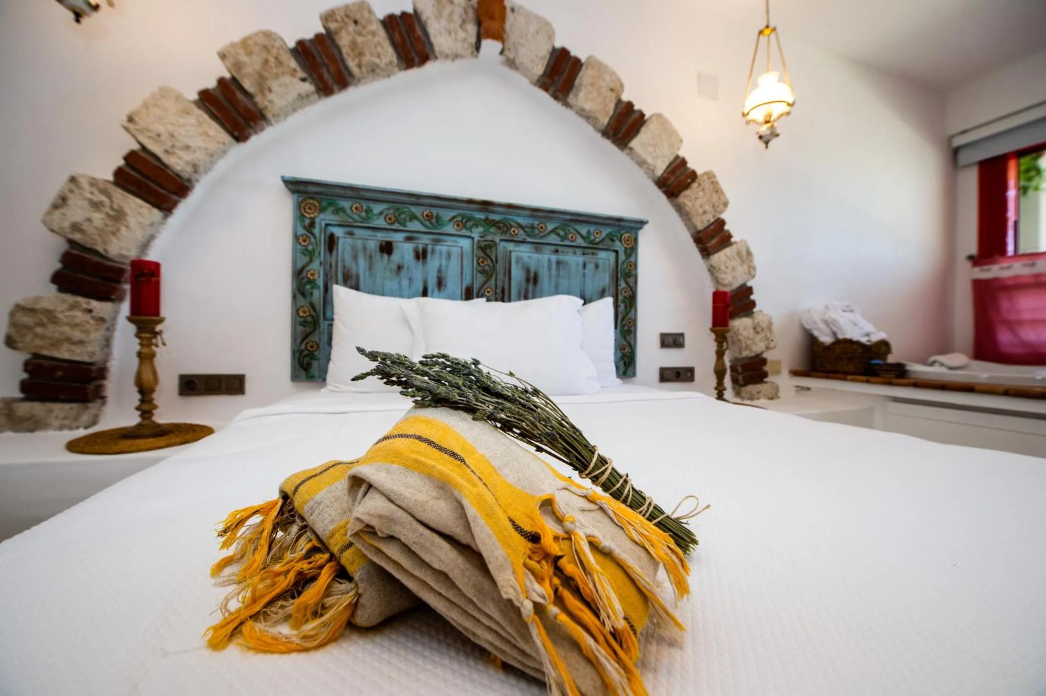 Bed in Villa Taraça Alaçatı Romantik Otel