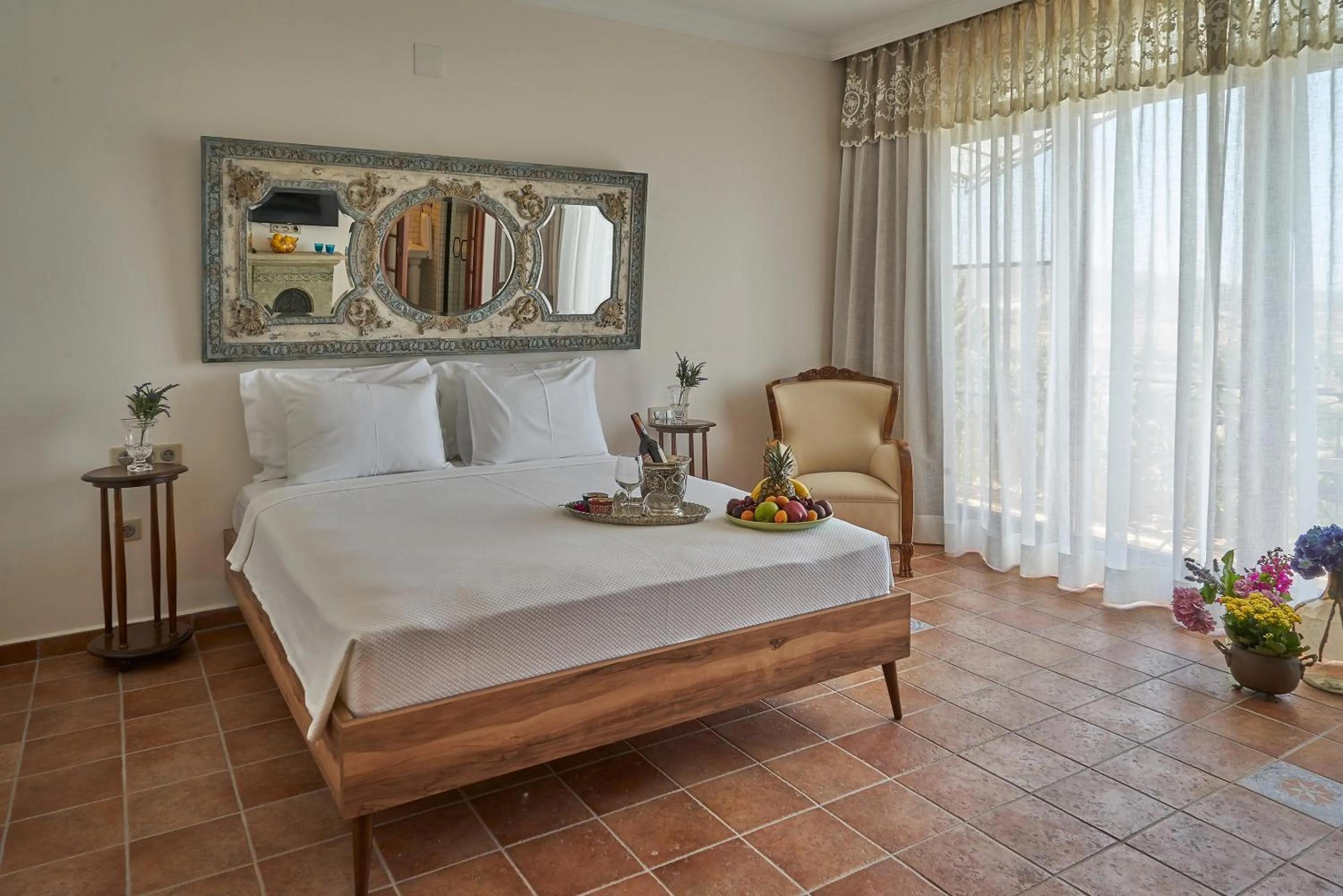 Bed in Villa Taraça Alaçatı Romantik Otel