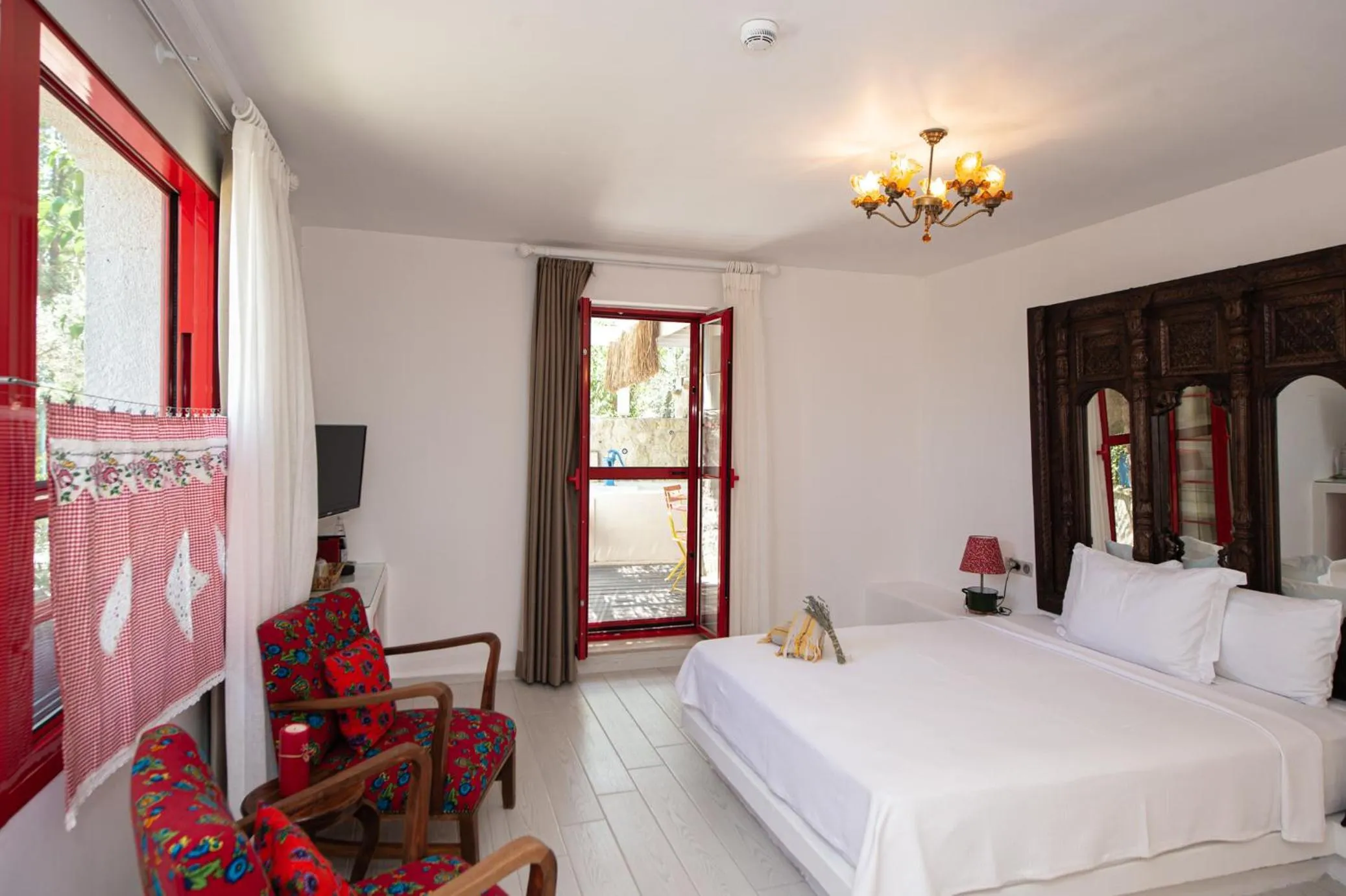 Bed in Villa Taraça Alaçatı Romantik Otel