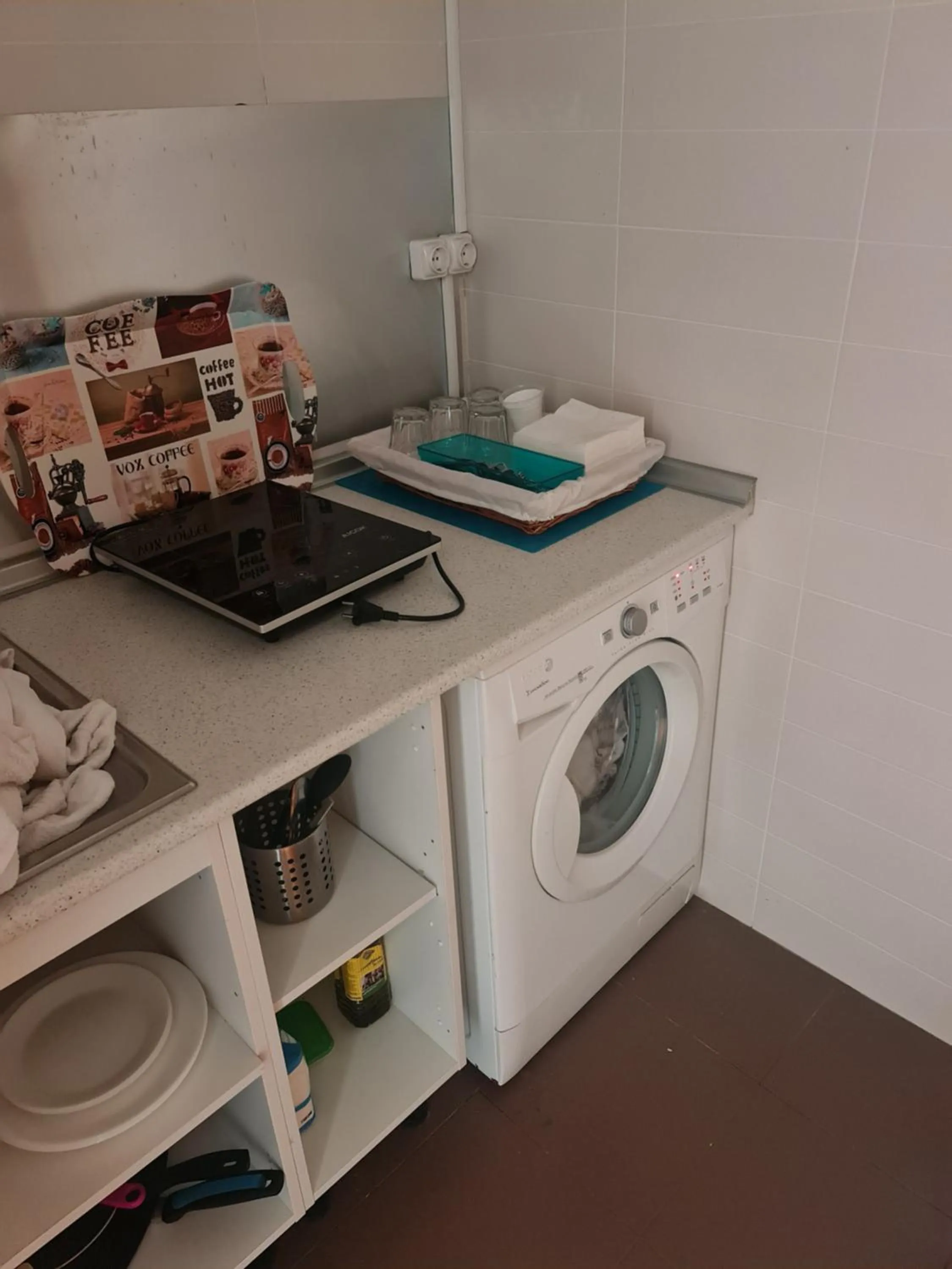 Kitchen or kitchenette, Kitchen/Kitchenette in Hotel Ciudad de Corella