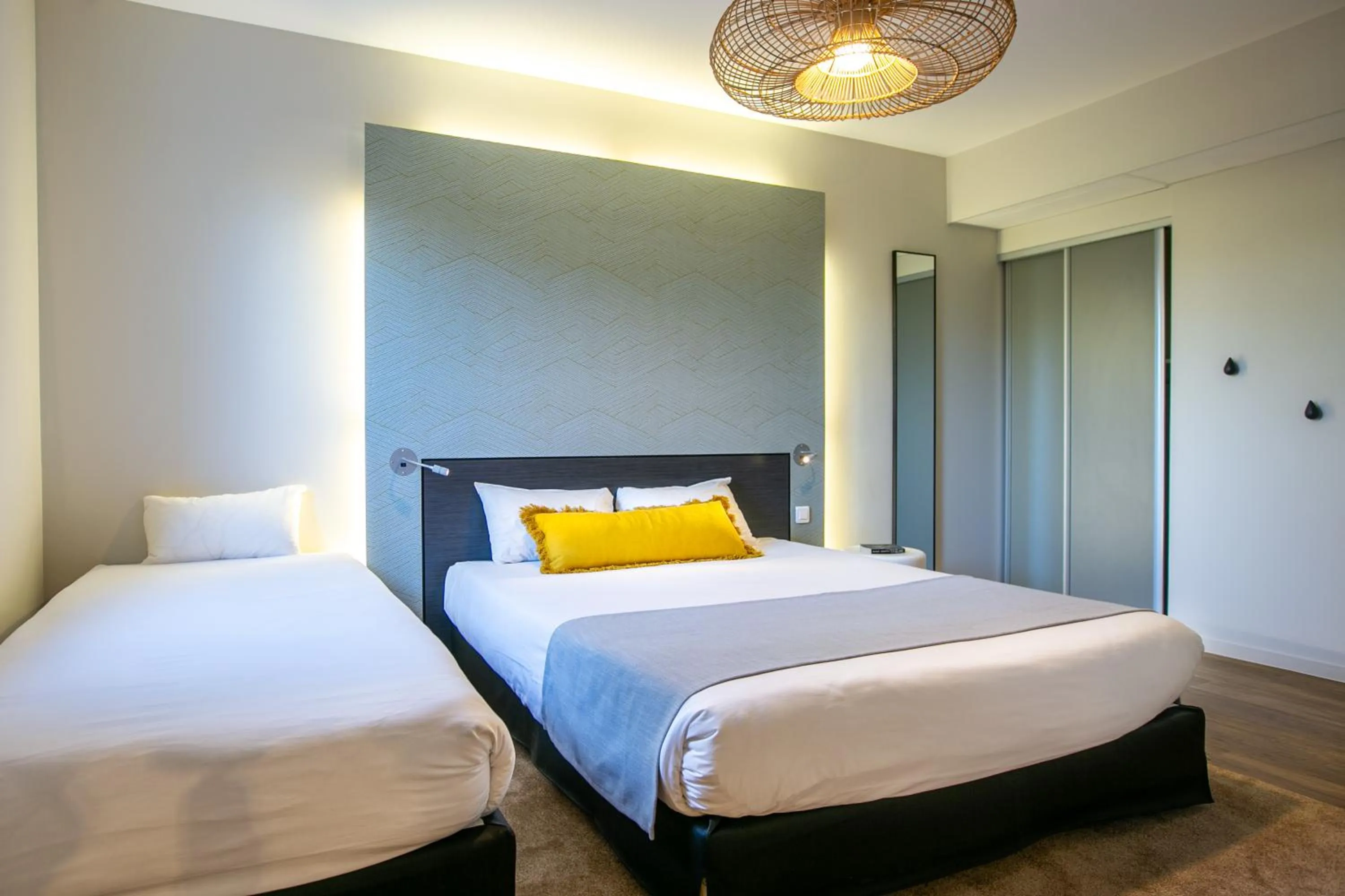 Bedroom, Bed in Hotel Restaurant Saint James, Montaigu-Vendée The Originals Boutique